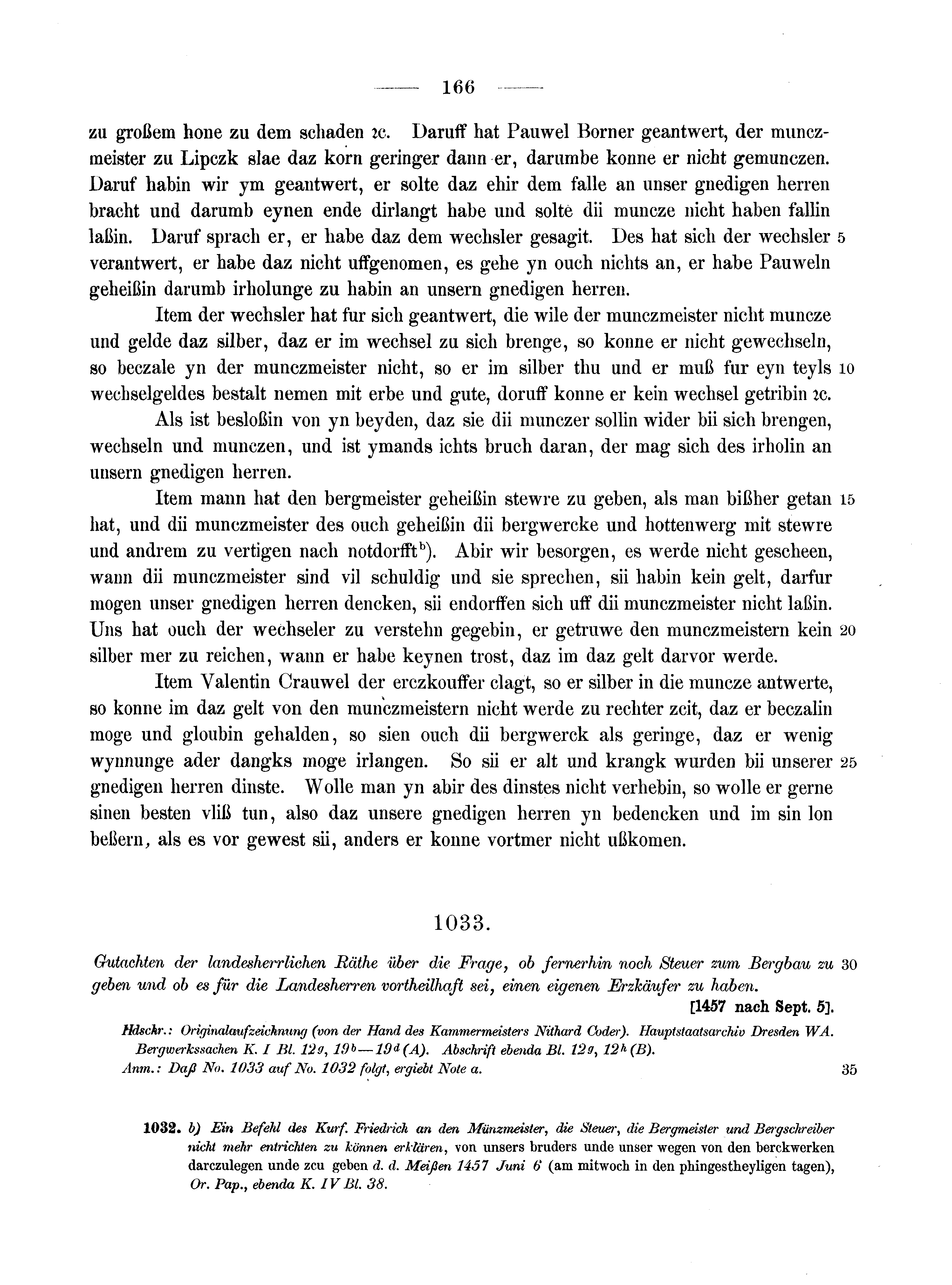 Historische Urkunde Seite 166 aus Band cds2_13
