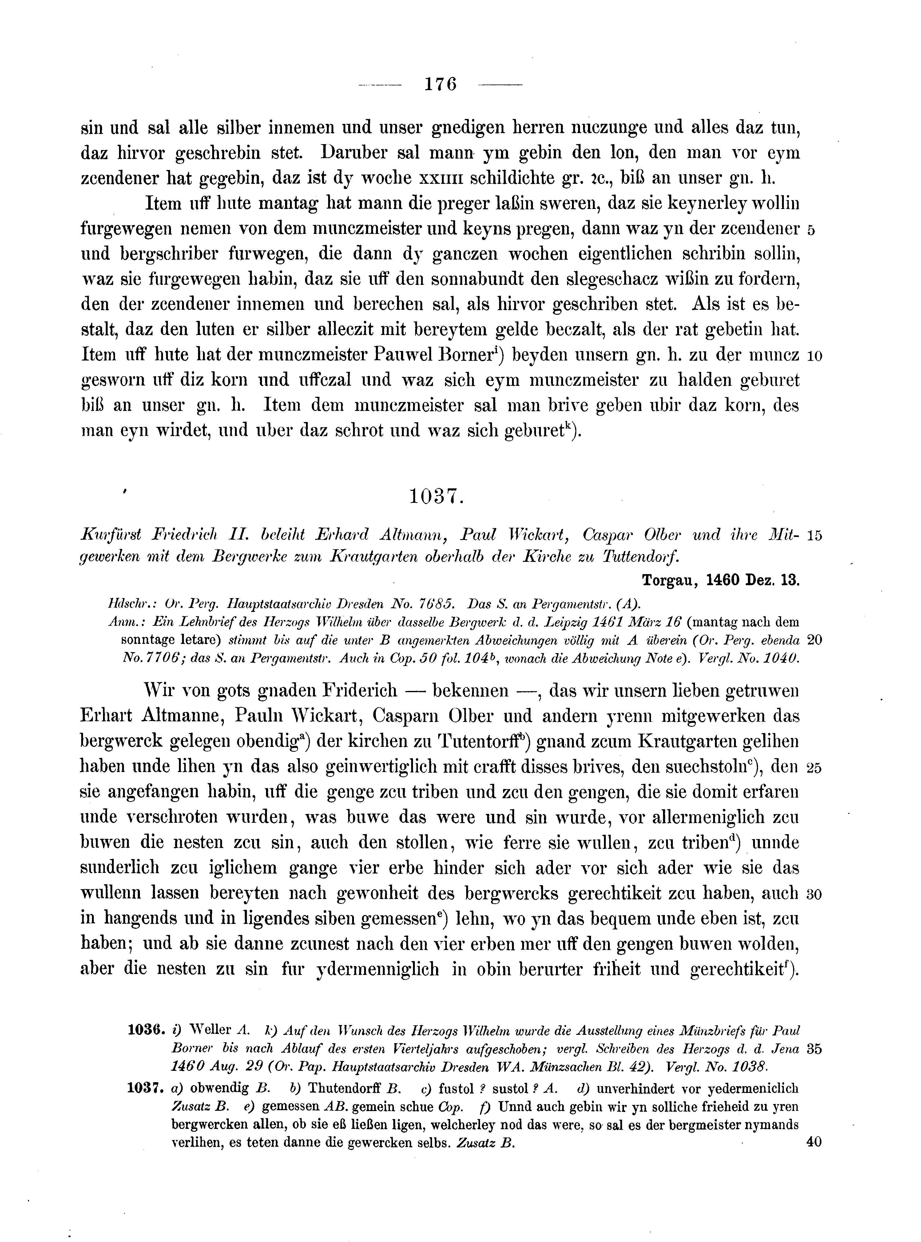 Historische Urkunde Seite 176 aus Band cds2_13