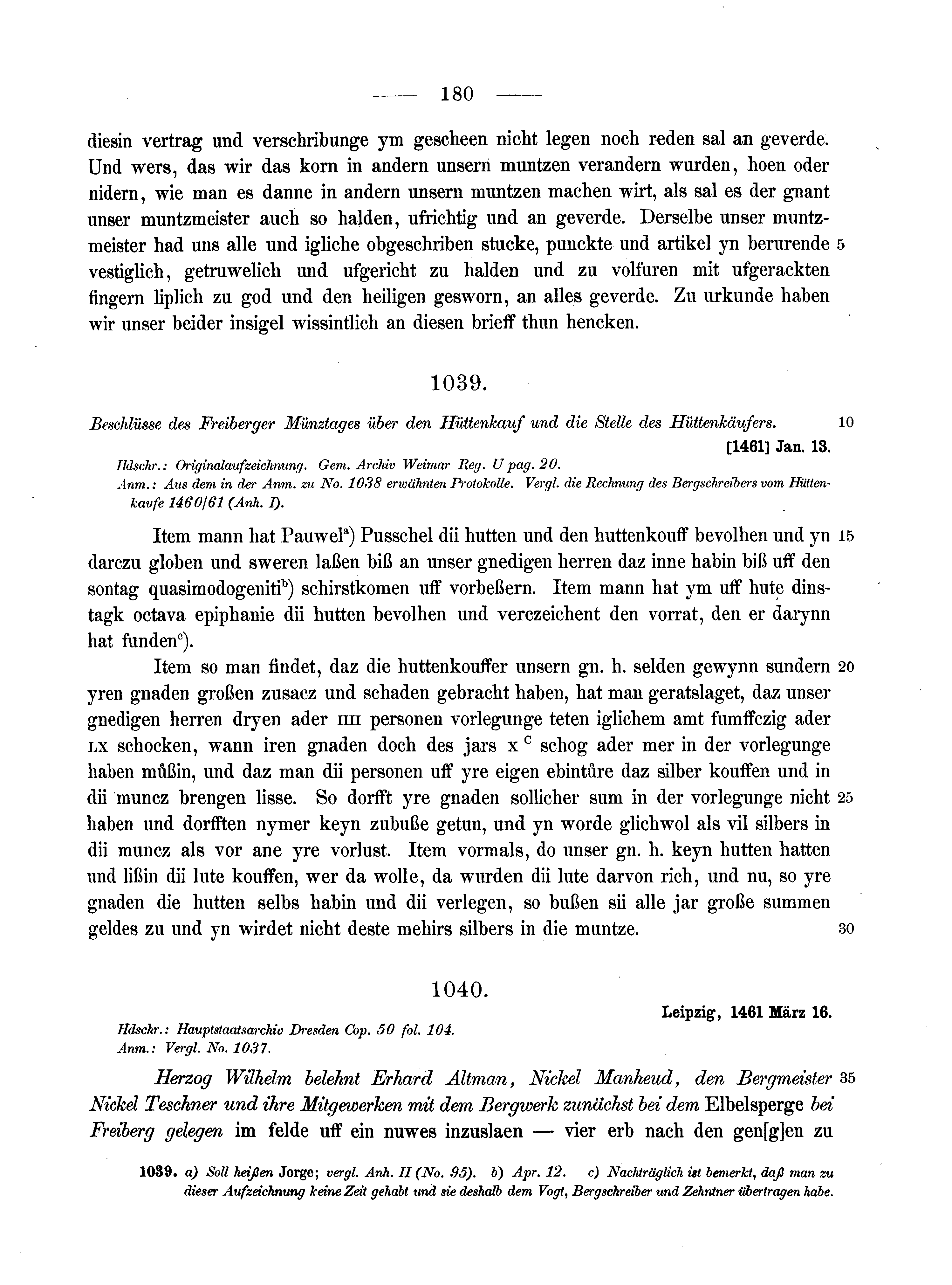 Historische Urkunde Seite 180 aus Band cds2_13