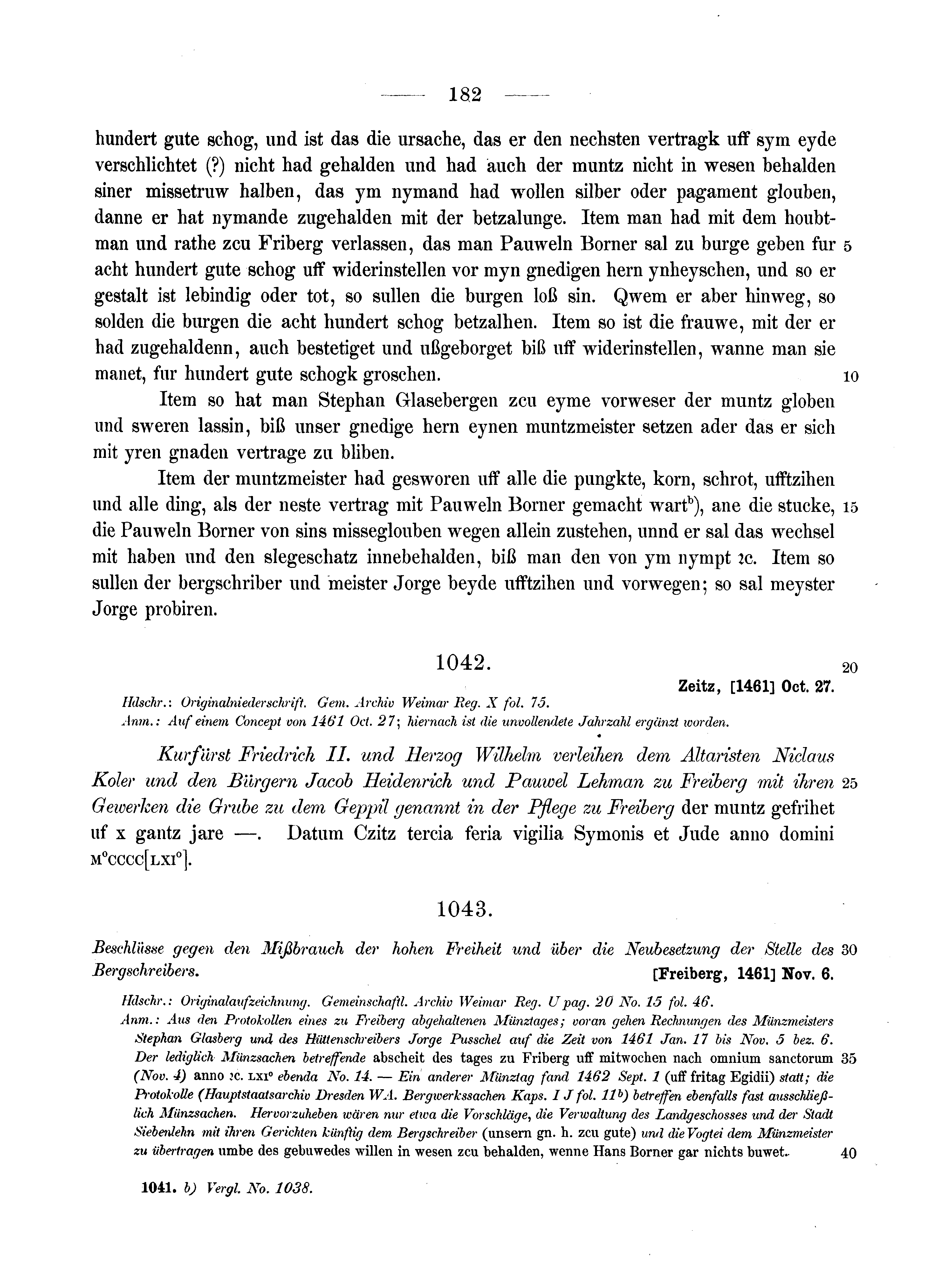 Historische Urkunde Seite 182 aus Band cds2_13