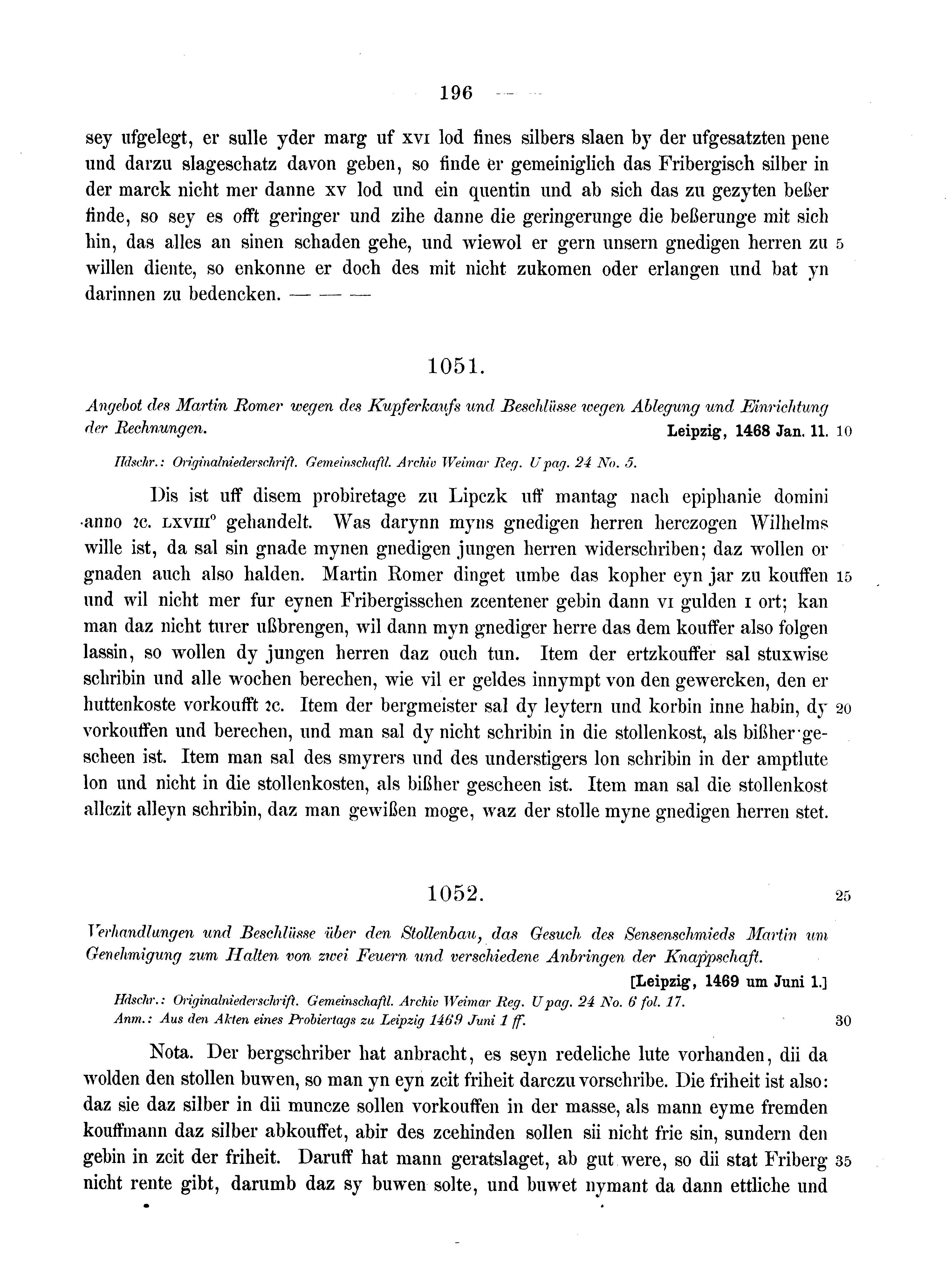 Historische Urkunde Seite 196 aus Band cds2_13