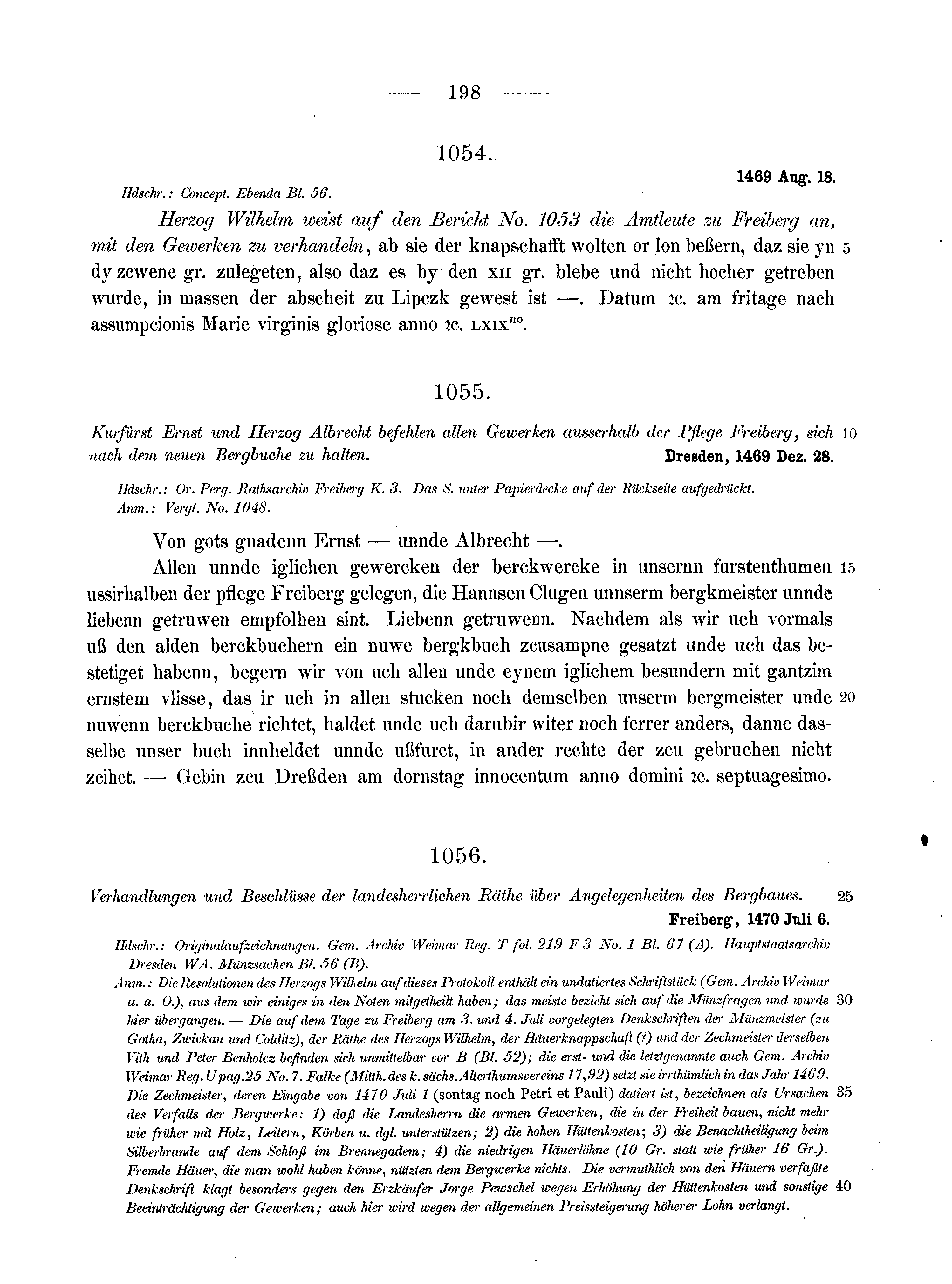 Historische Urkunde Seite 198 aus Band cds2_13