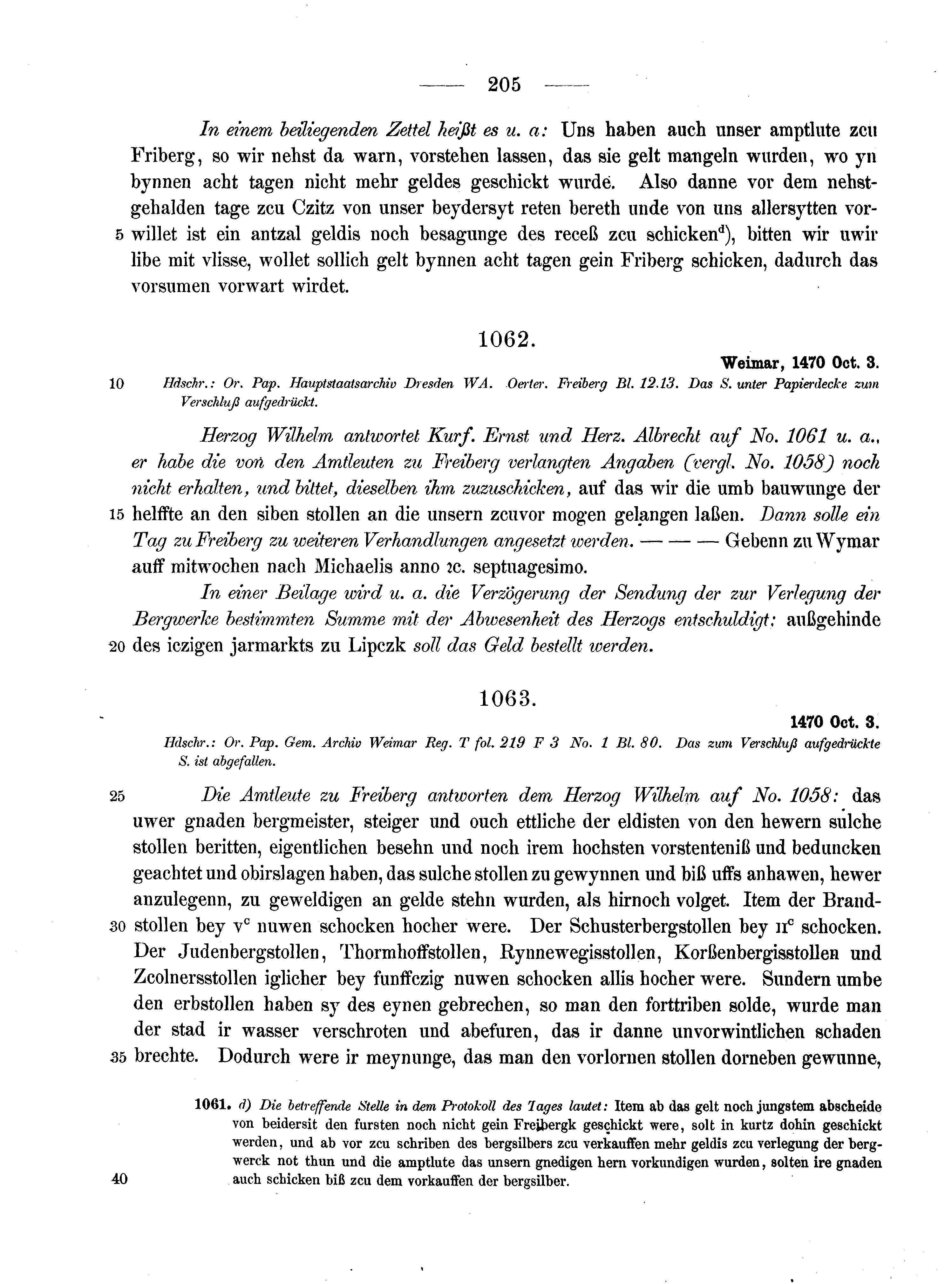 Historische Urkunde Seite 205 aus Band cds2_13