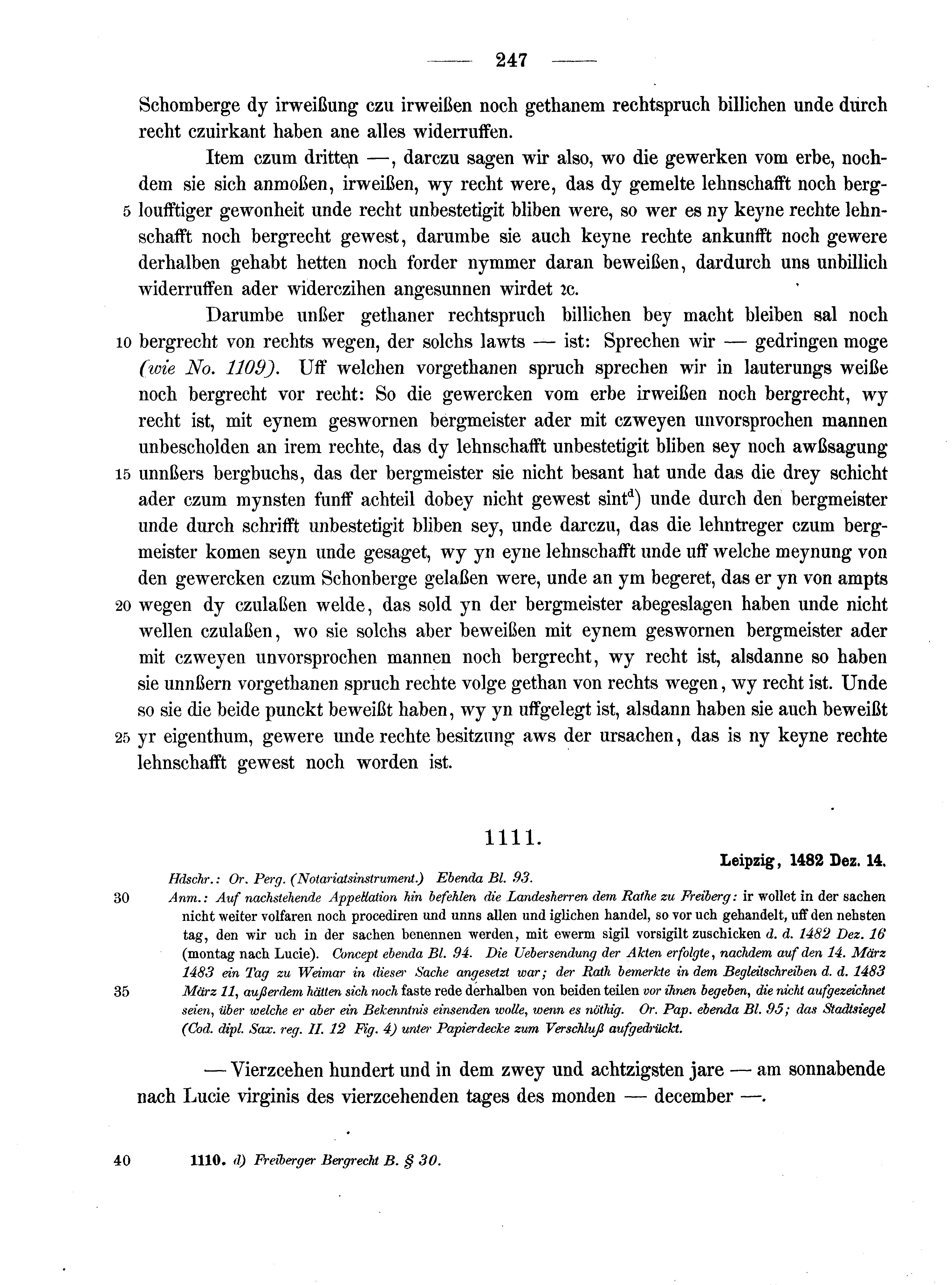 Historische Urkunde Seite 247 aus Band cds2_13