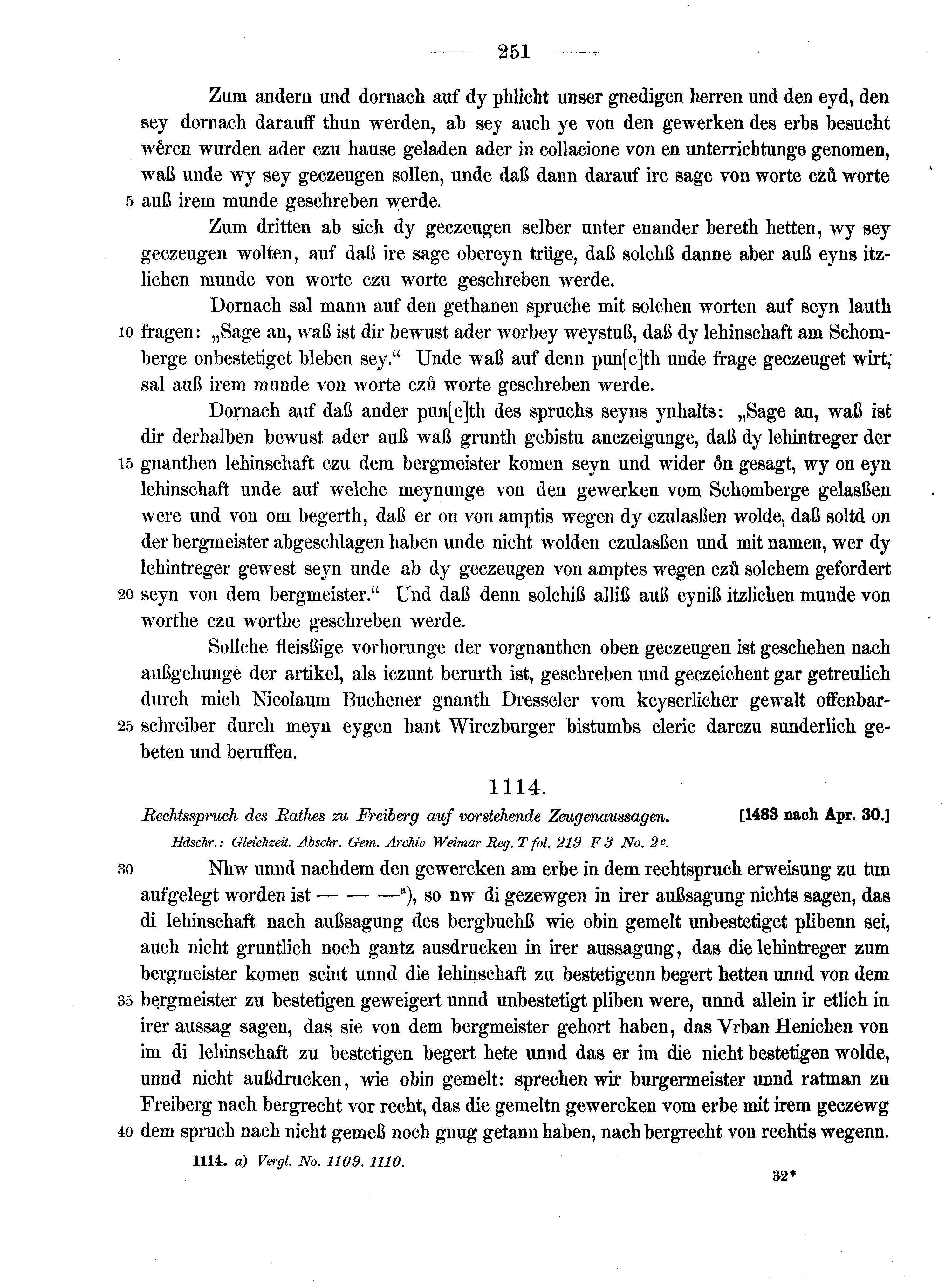 Historische Urkunde Seite 251 aus Band cds2_13