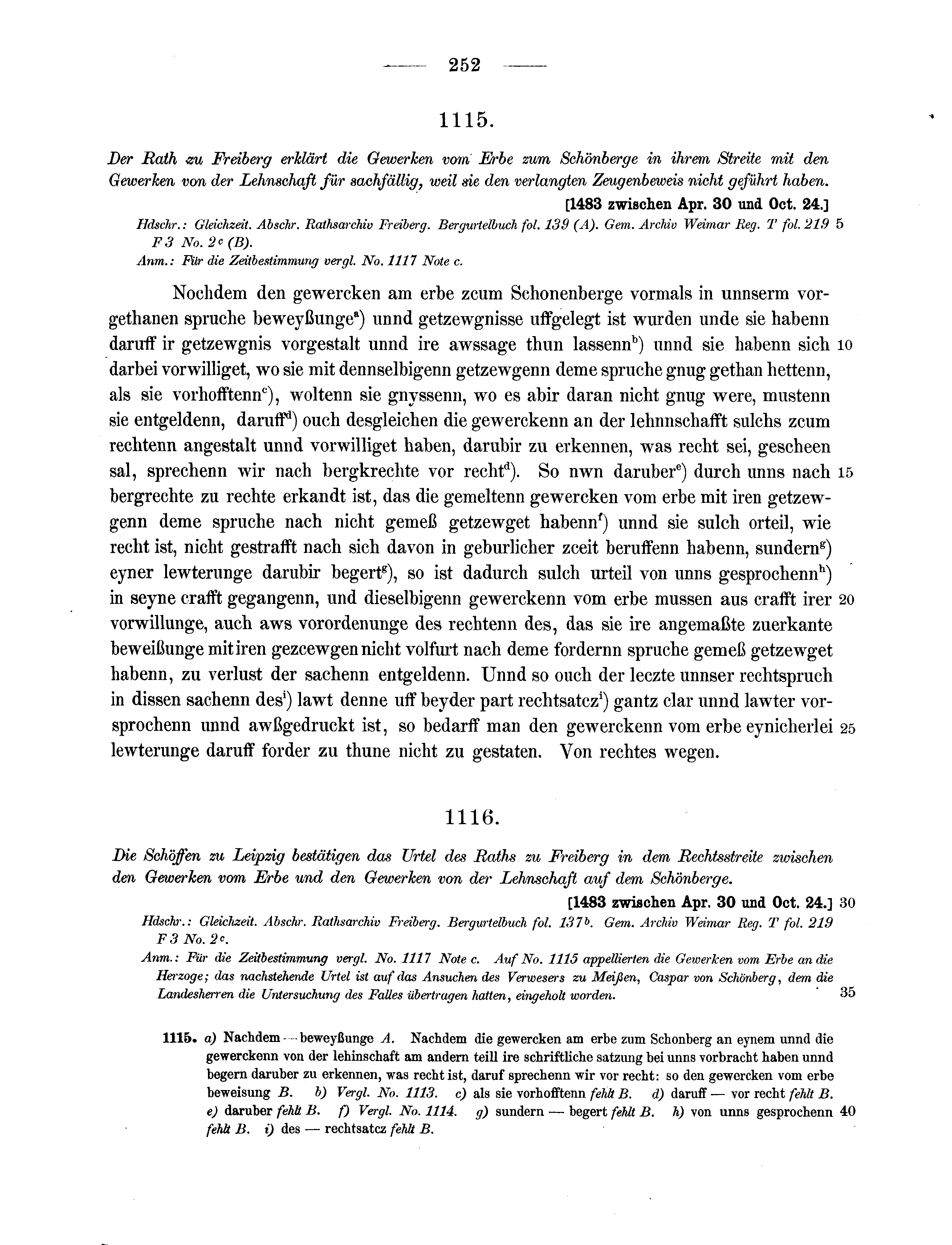 Historische Urkunde Seite 252 aus Band cds2_13