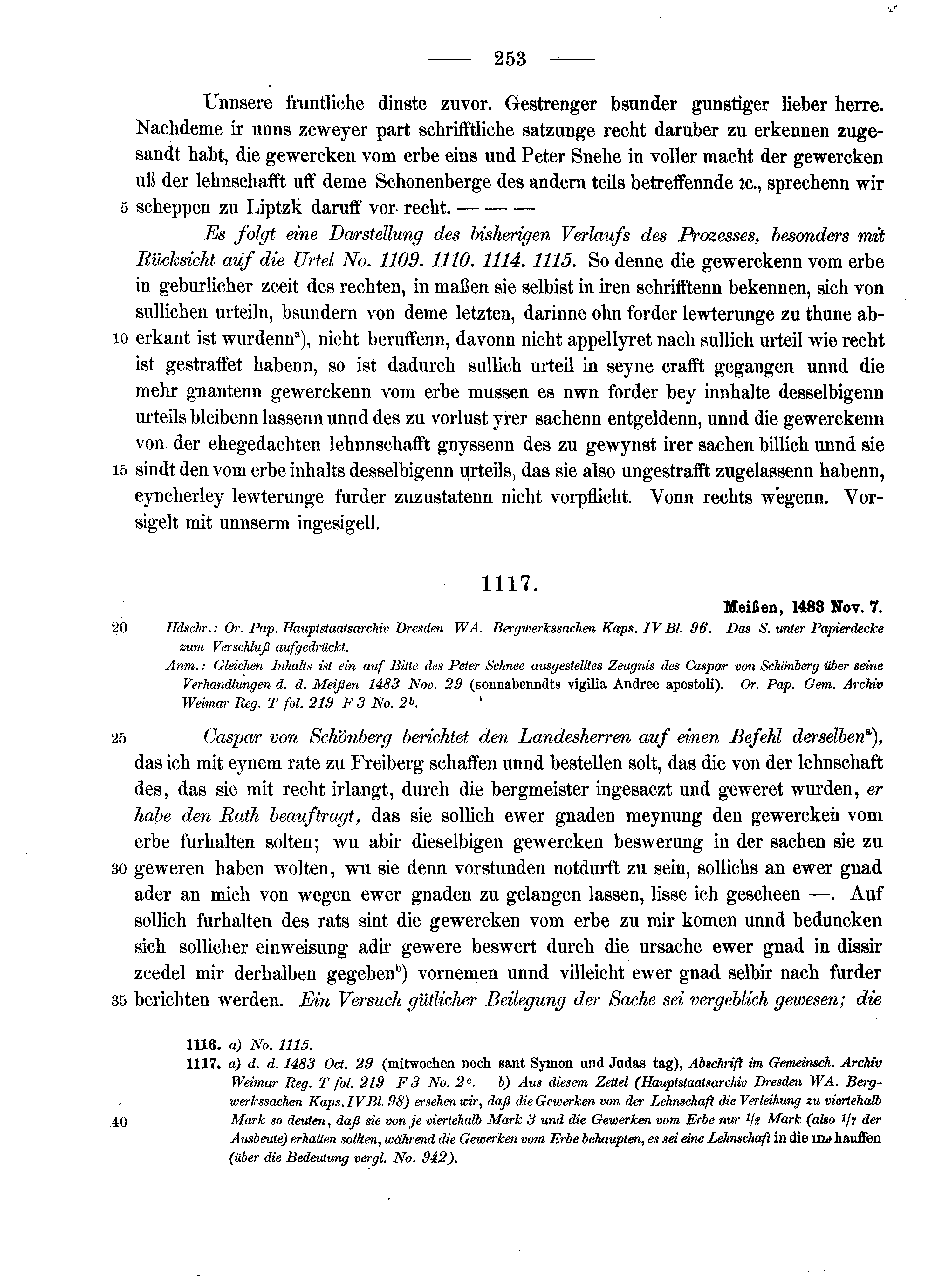 Historische Urkunde Seite 253 aus Band cds2_13