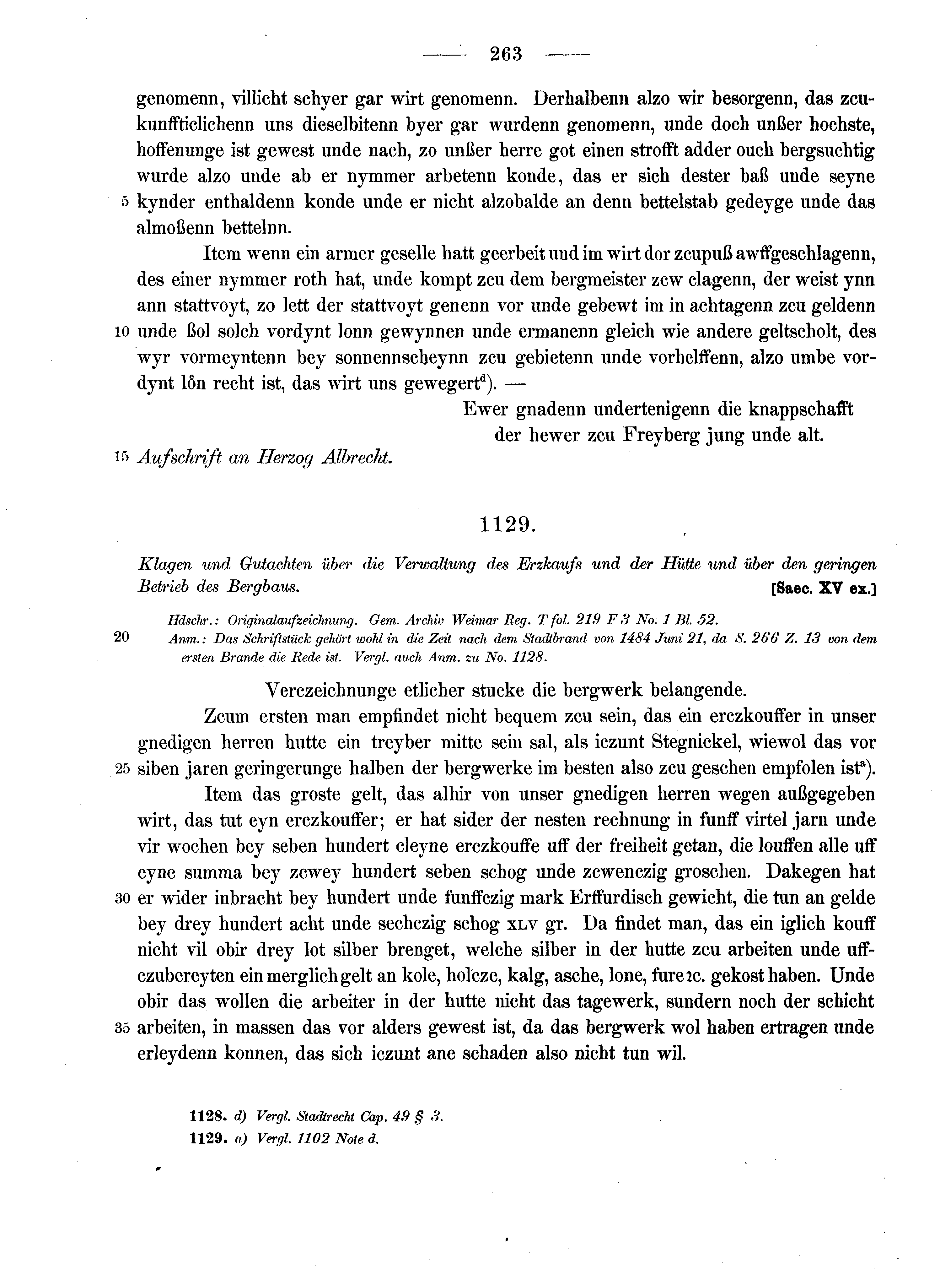 Historische Urkunde Seite 263 aus Band cds2_13