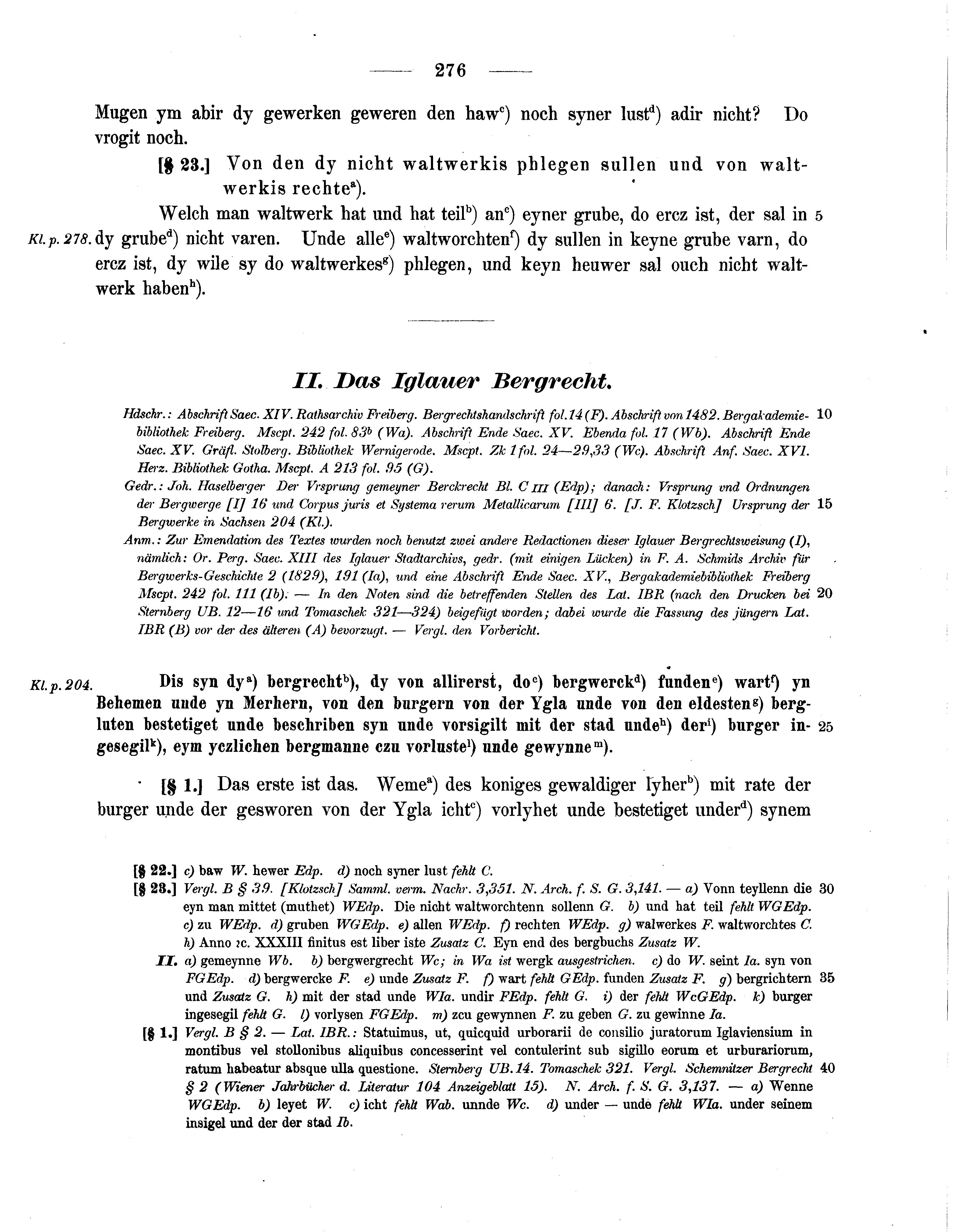 Historische Urkunde Seite 276 aus Band cds2_13