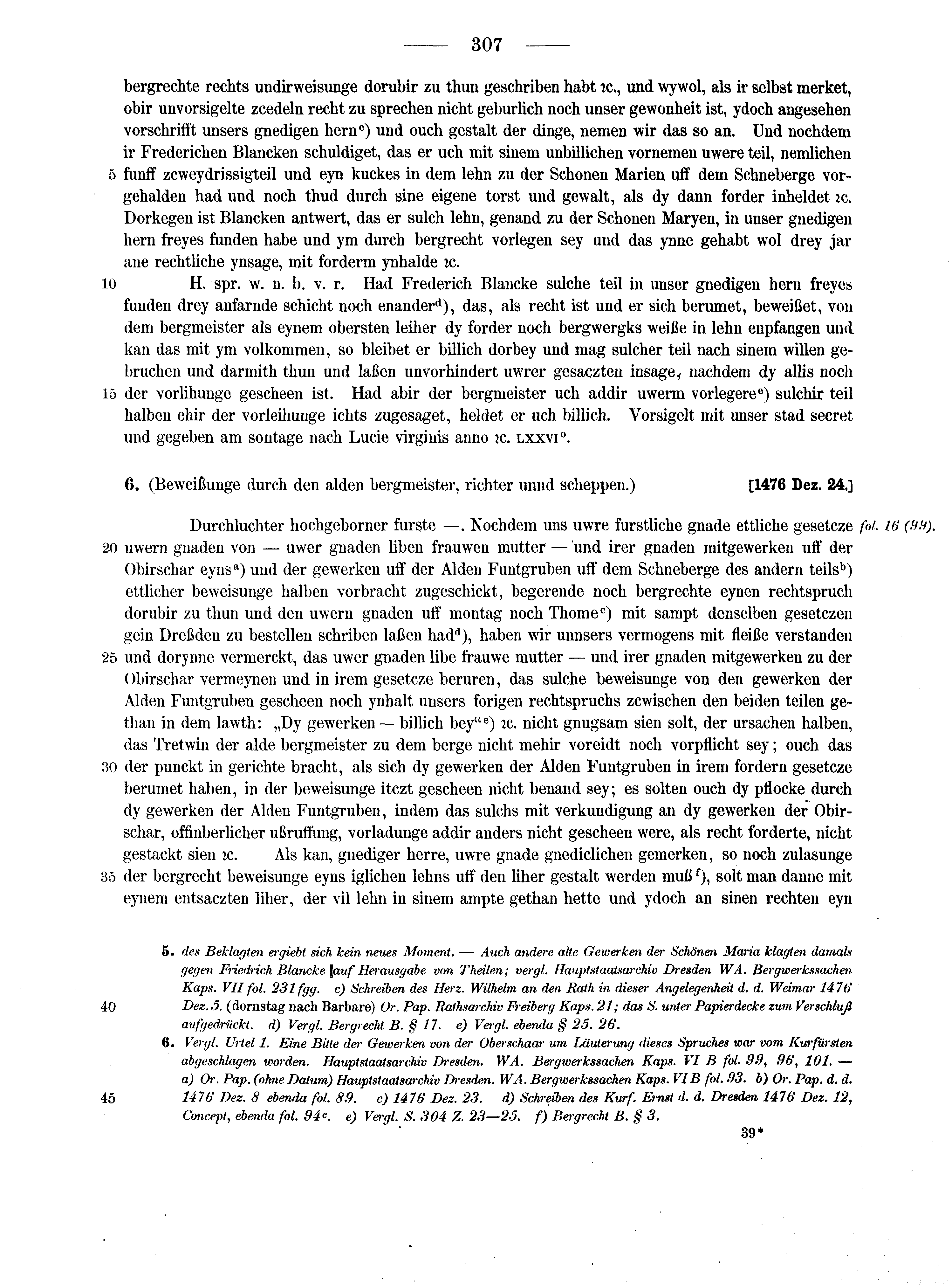 Historische Urkunde Seite 307 aus Band cds2_13