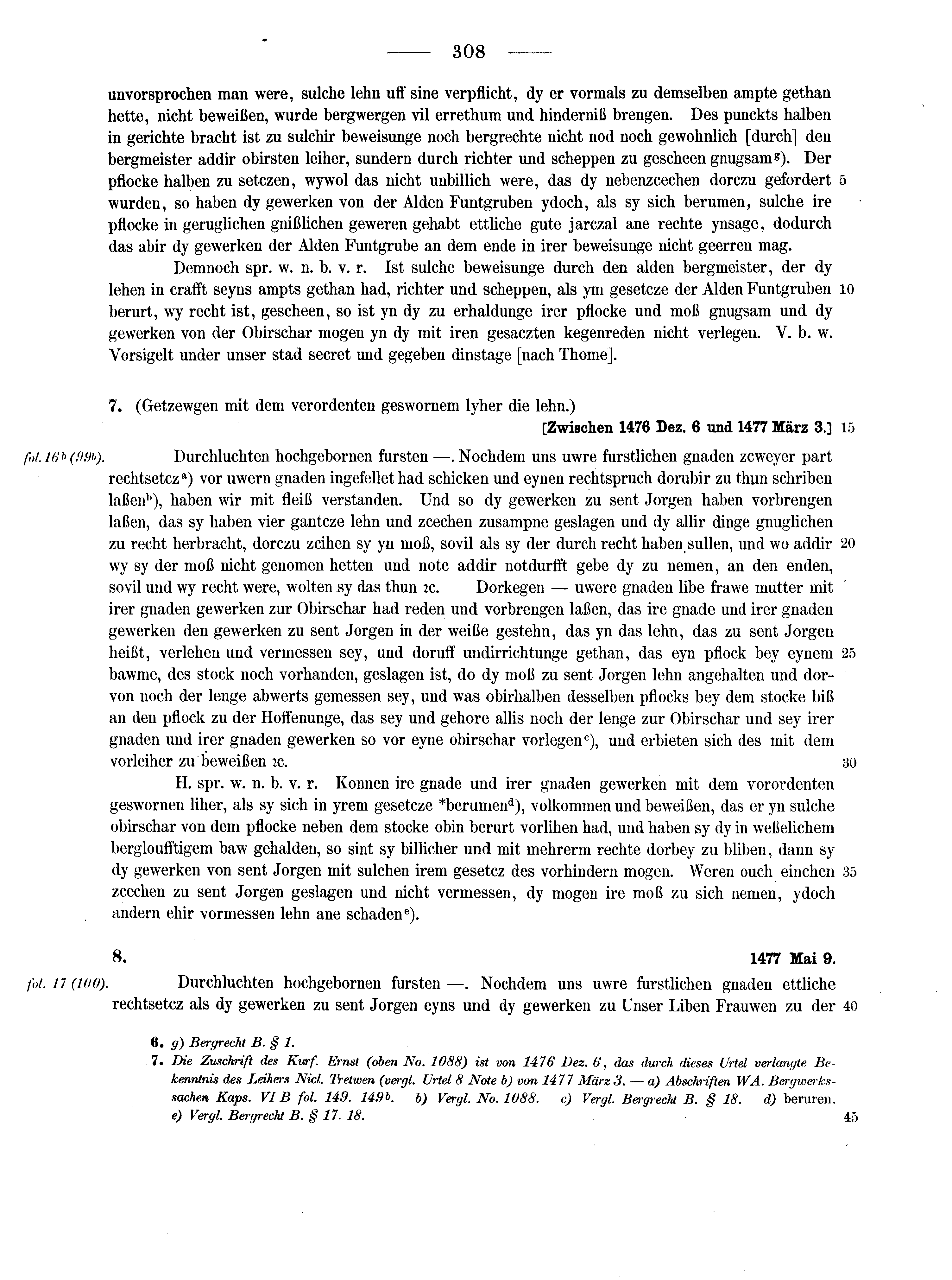 Historische Urkunde Seite 308 aus Band cds2_13