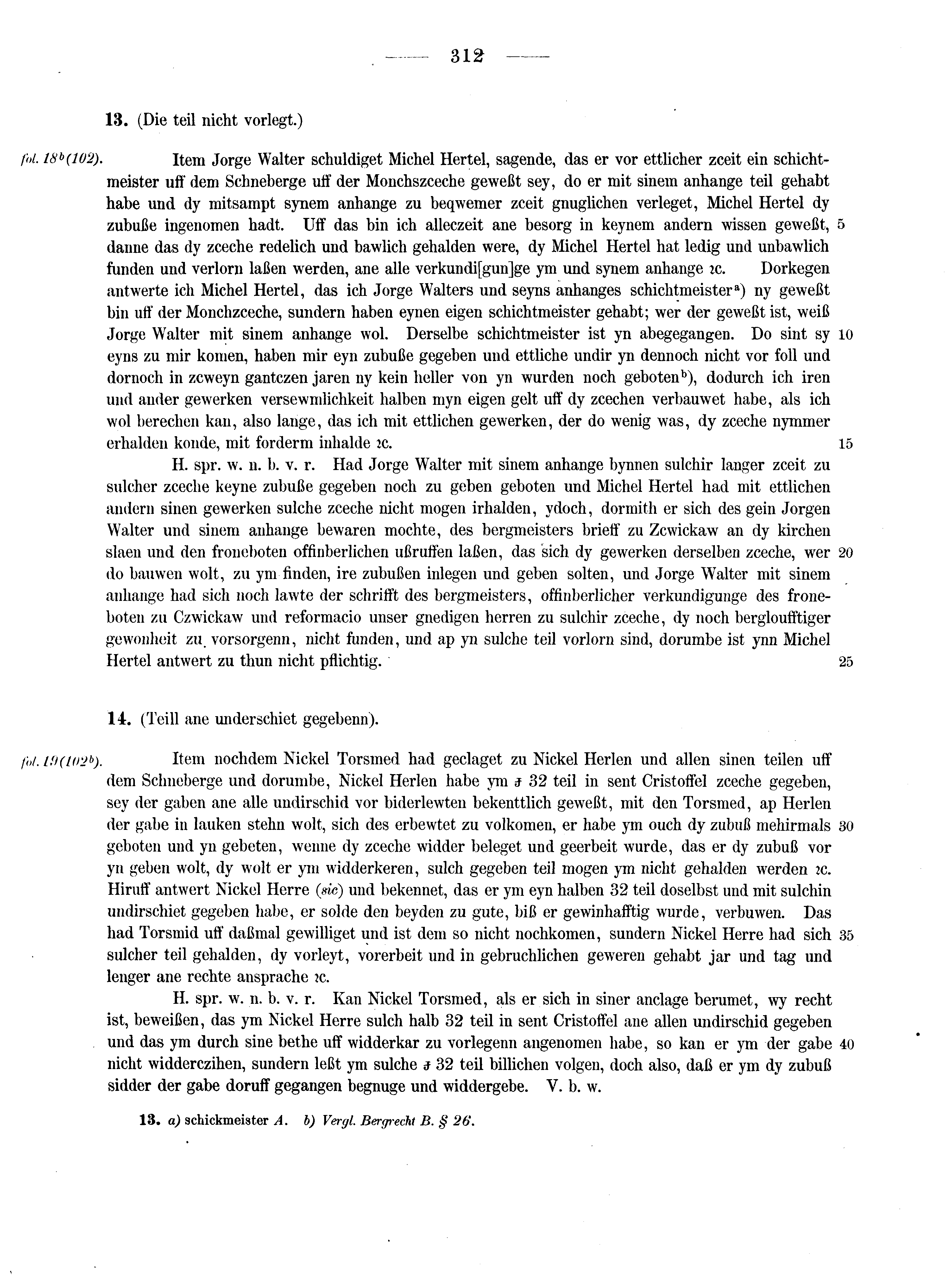 Historische Urkunde Seite 312 aus Band cds2_13