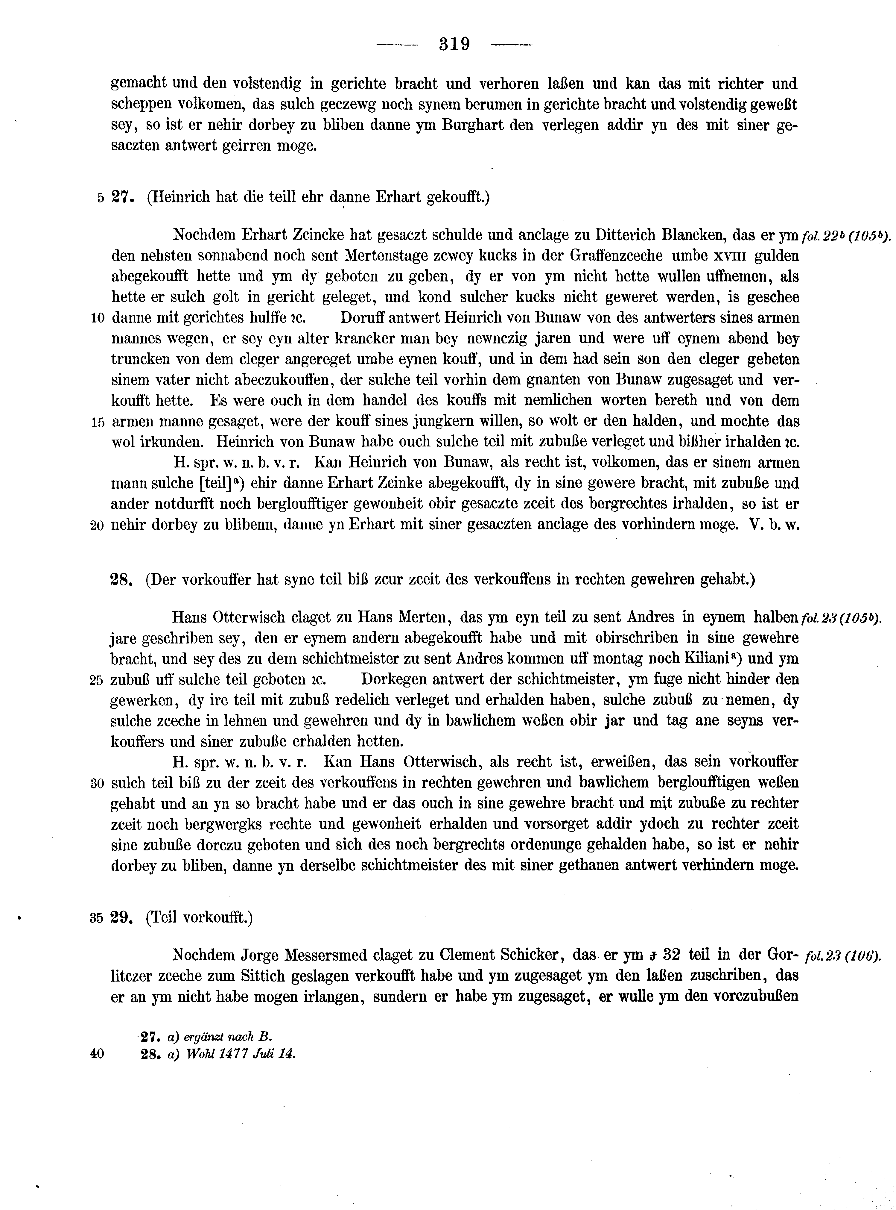 Historische Urkunde Seite 319 aus Band cds2_13