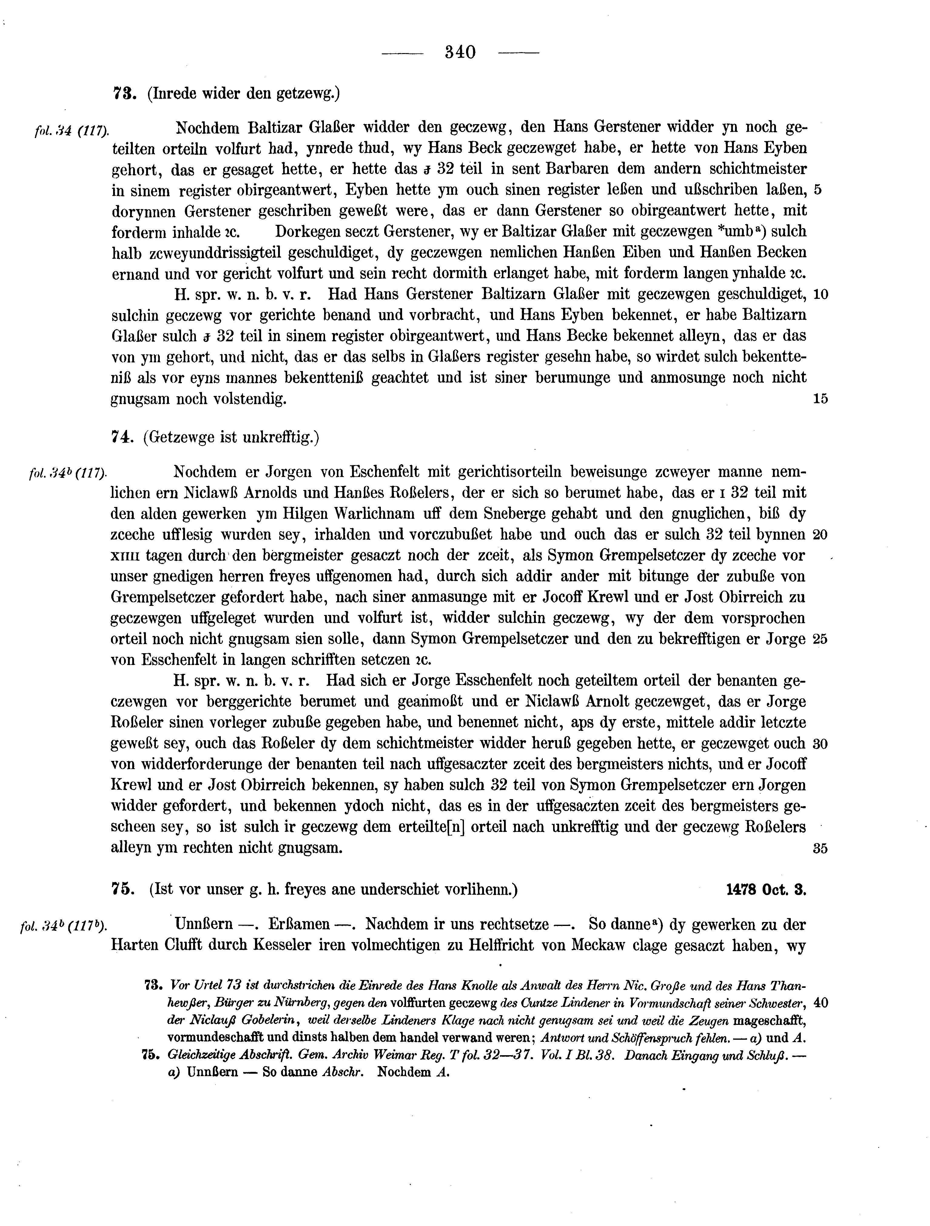 Historische Urkunde Seite 340 aus Band cds2_13