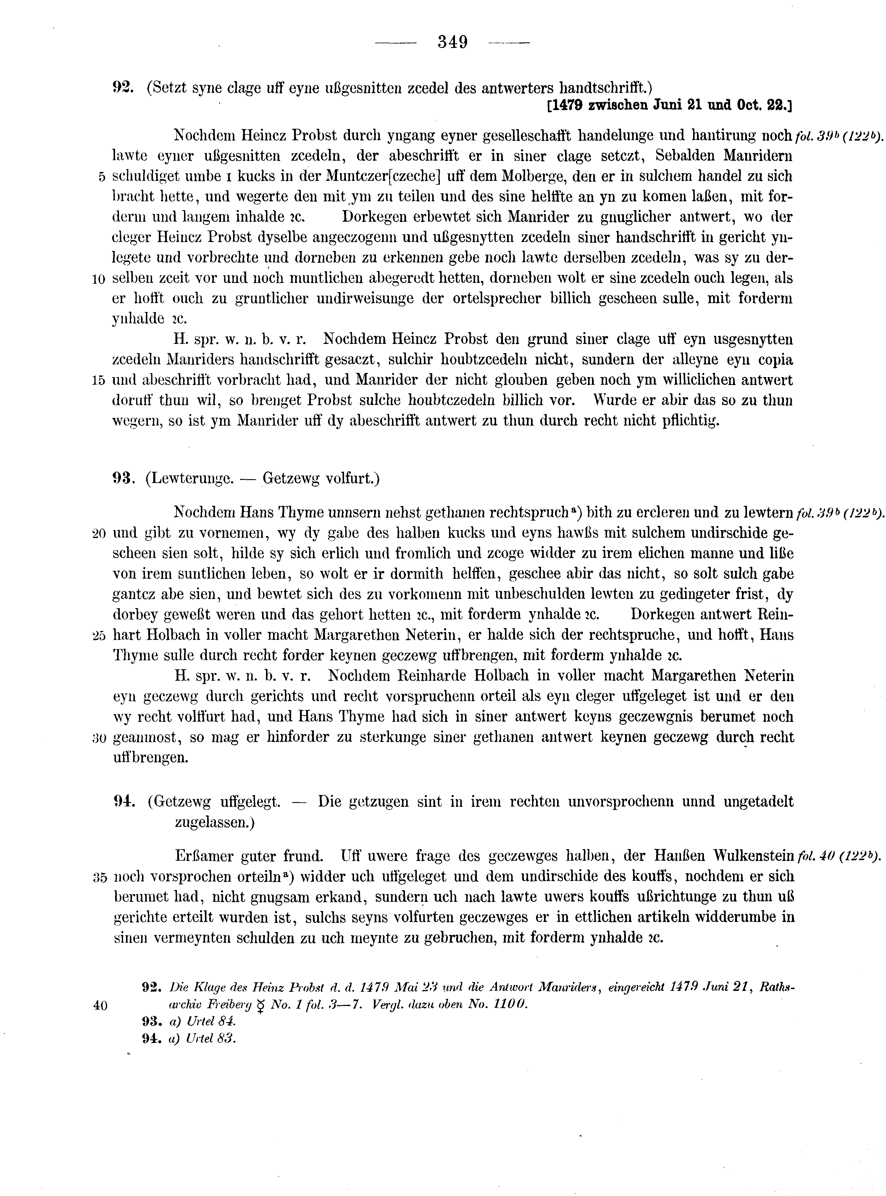 Historische Urkunde Seite 349 aus Band cds2_13