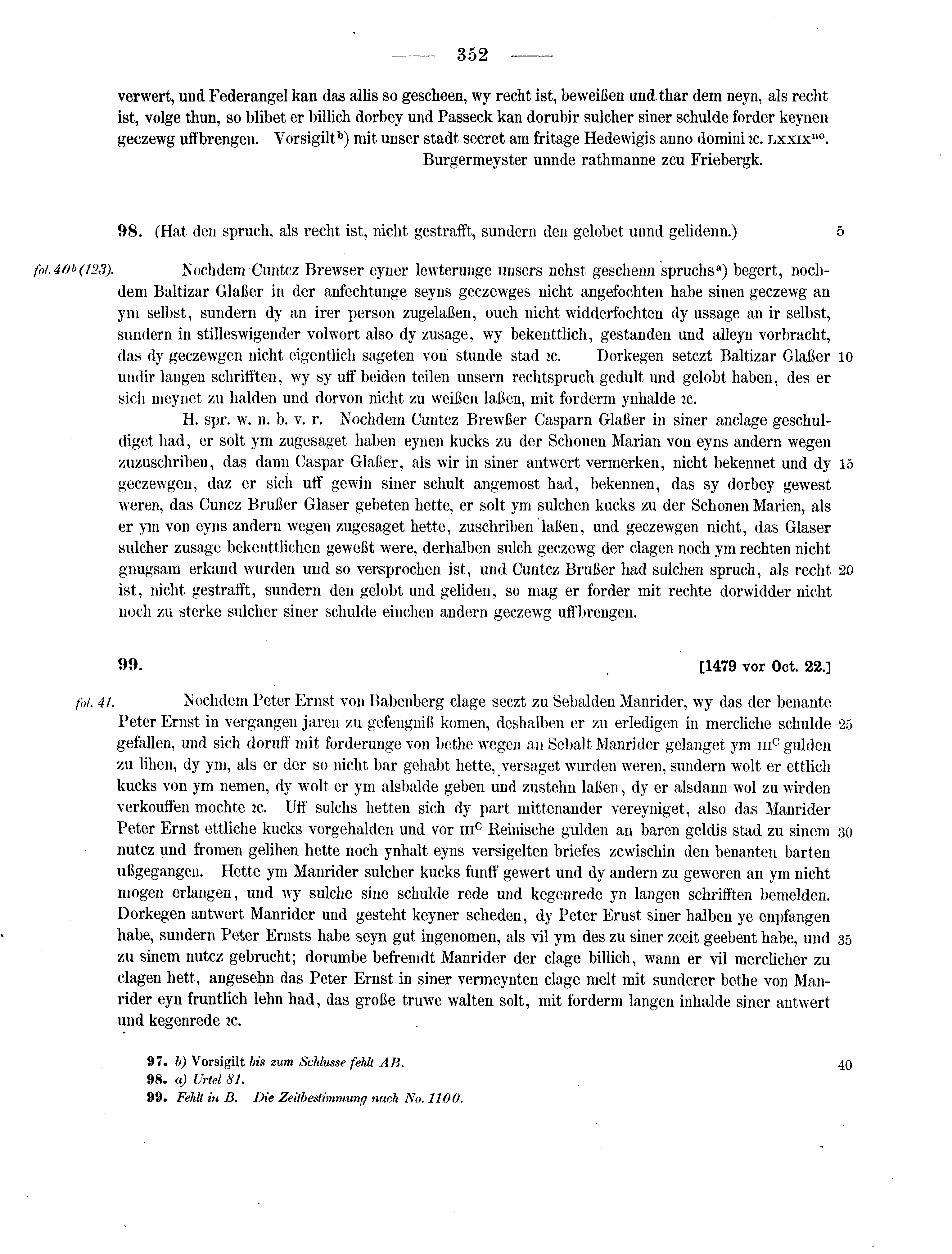 Historische Urkunde Seite 352 aus Band cds2_13