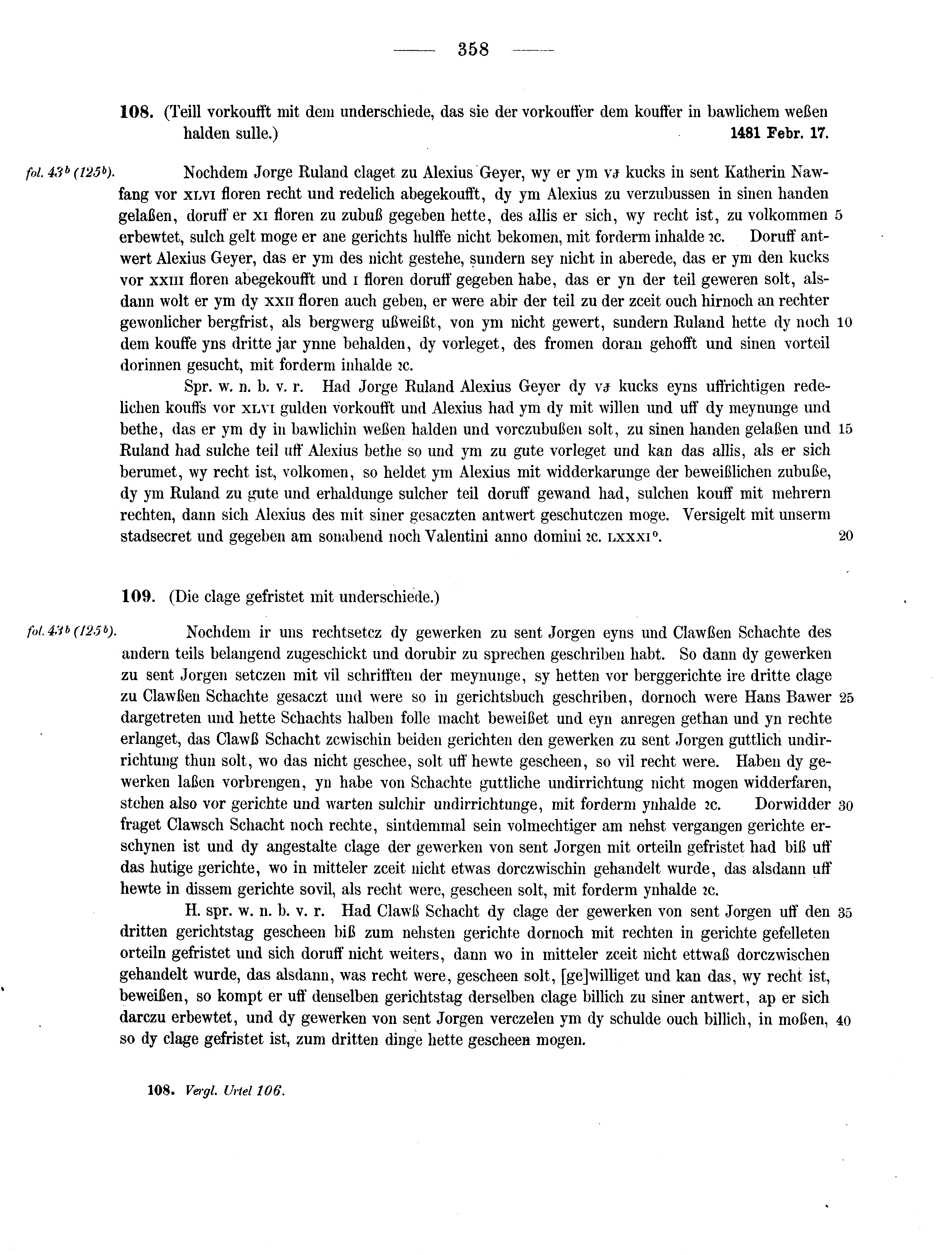 Historische Urkunde Seite 358 aus Band cds2_13