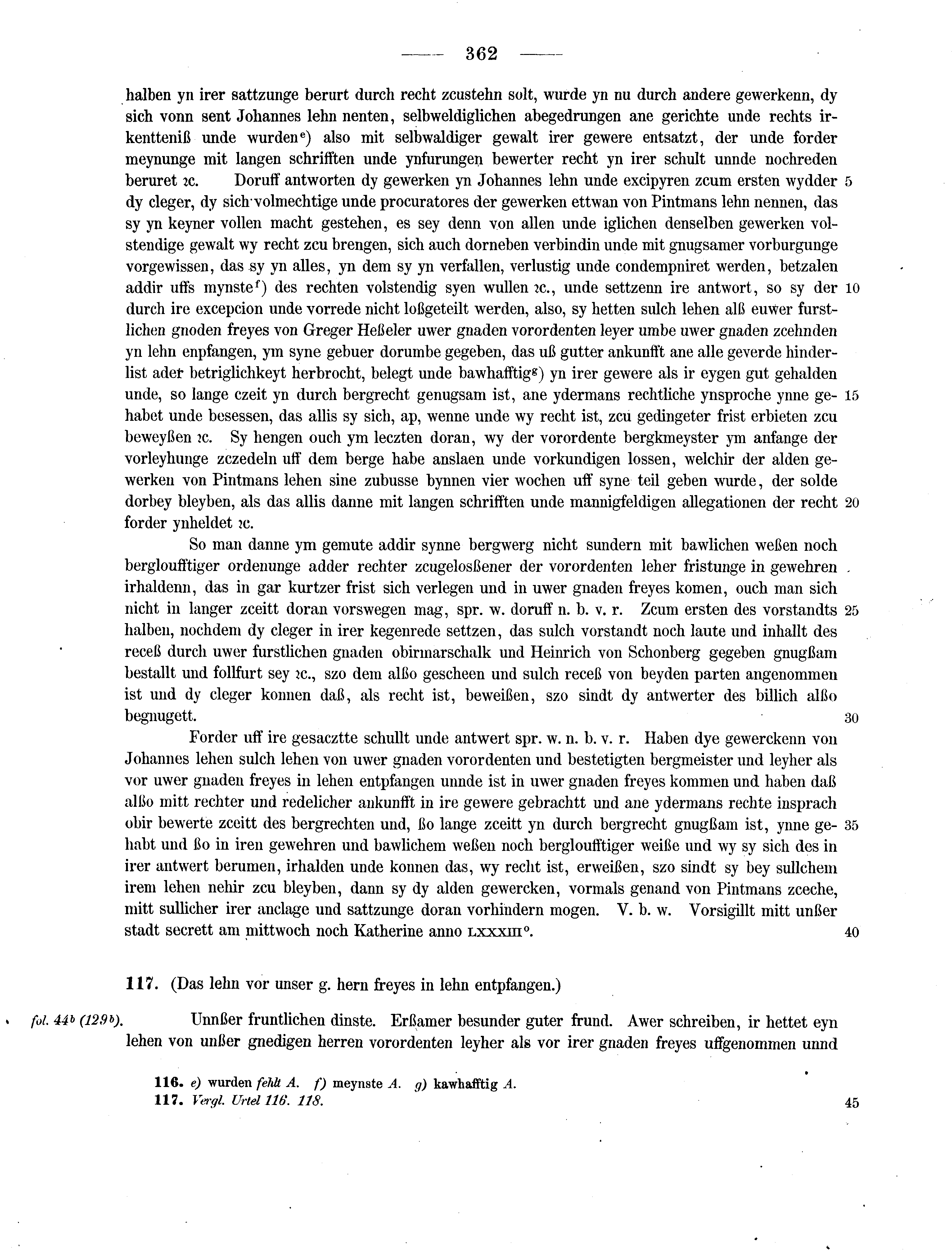 Historische Urkunde Seite 362 aus Band cds2_13