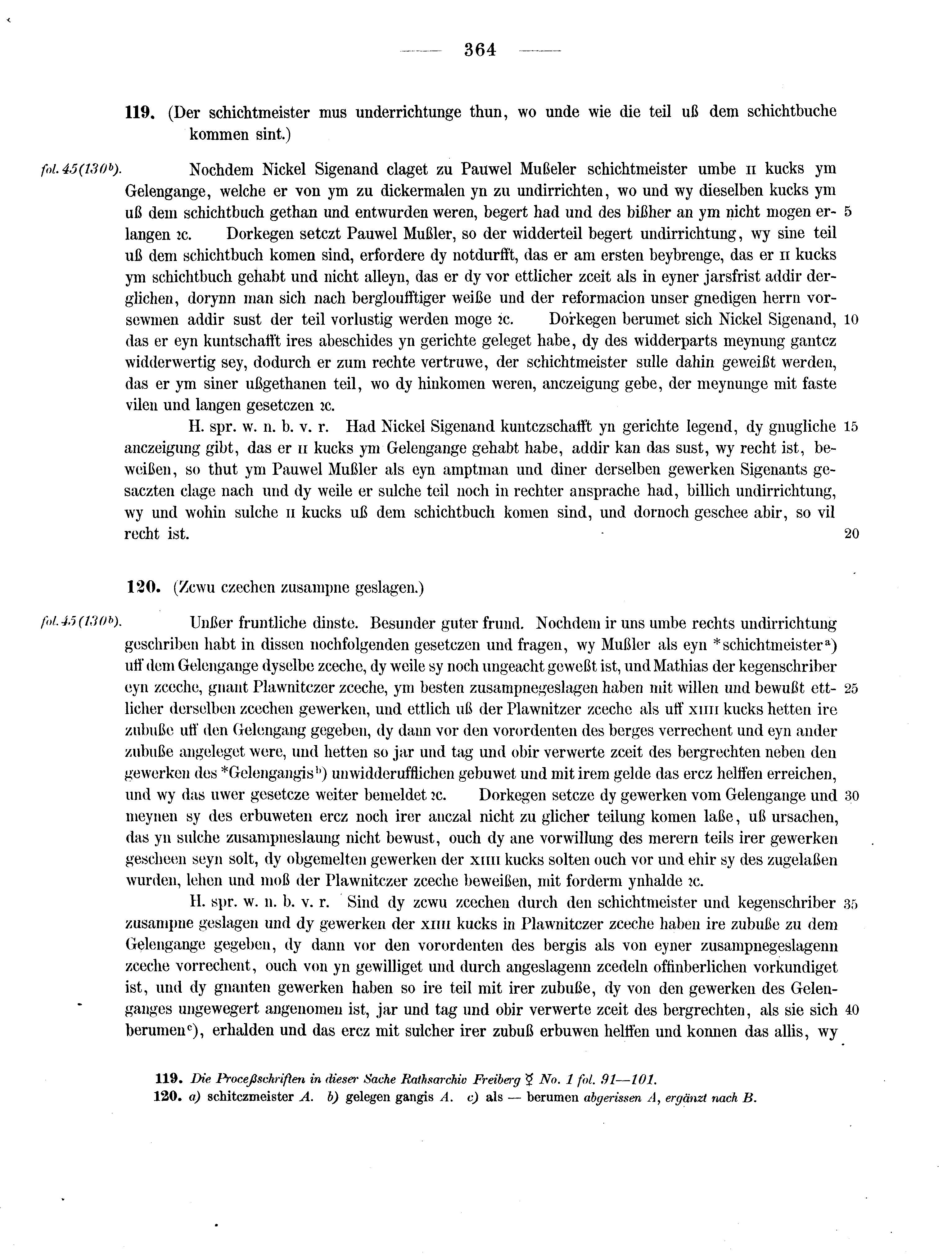 Historische Urkunde Seite 364 aus Band cds2_13