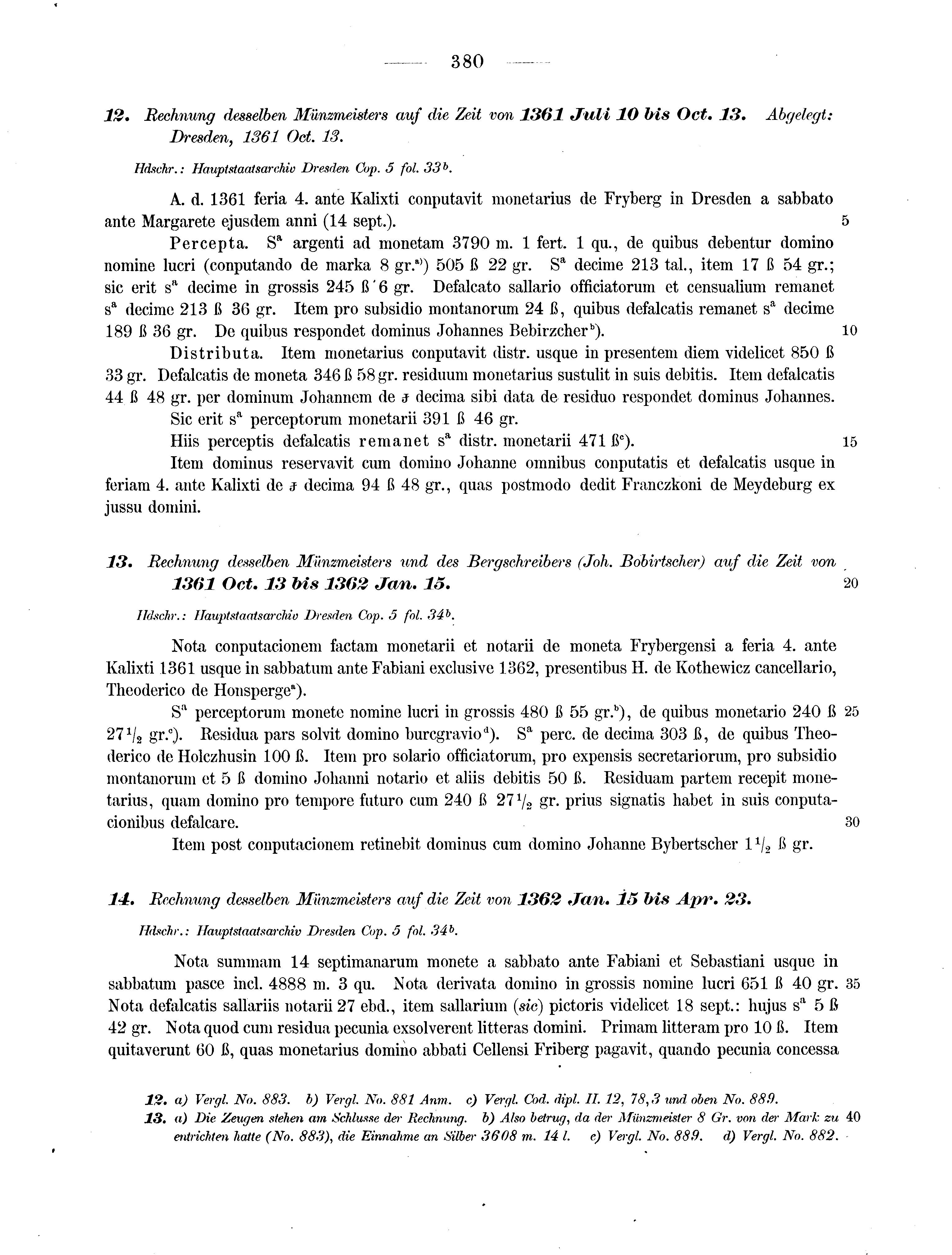 Historische Urkunde Seite 380 aus Band cds2_13