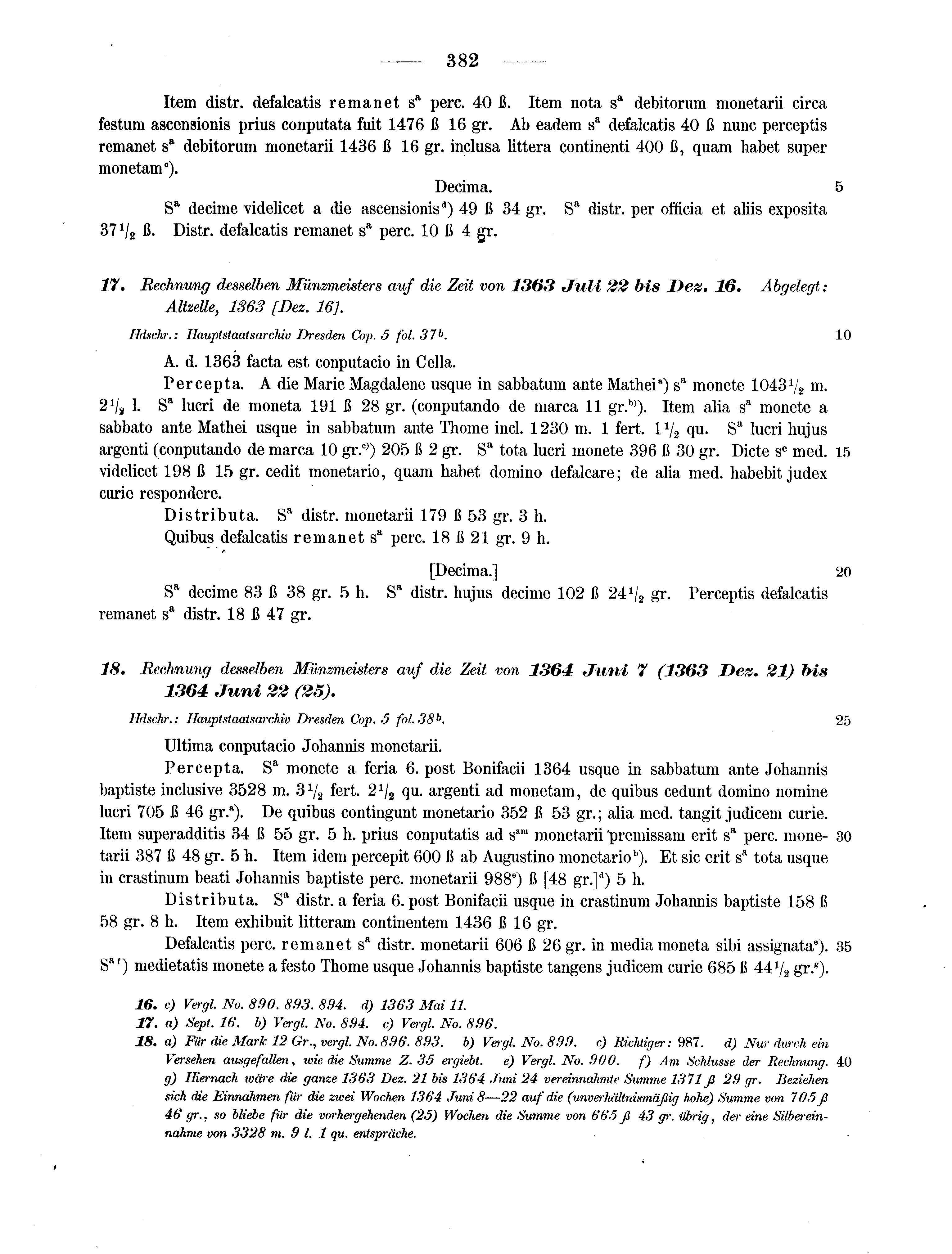 Historische Urkunde Seite 382 aus Band cds2_13