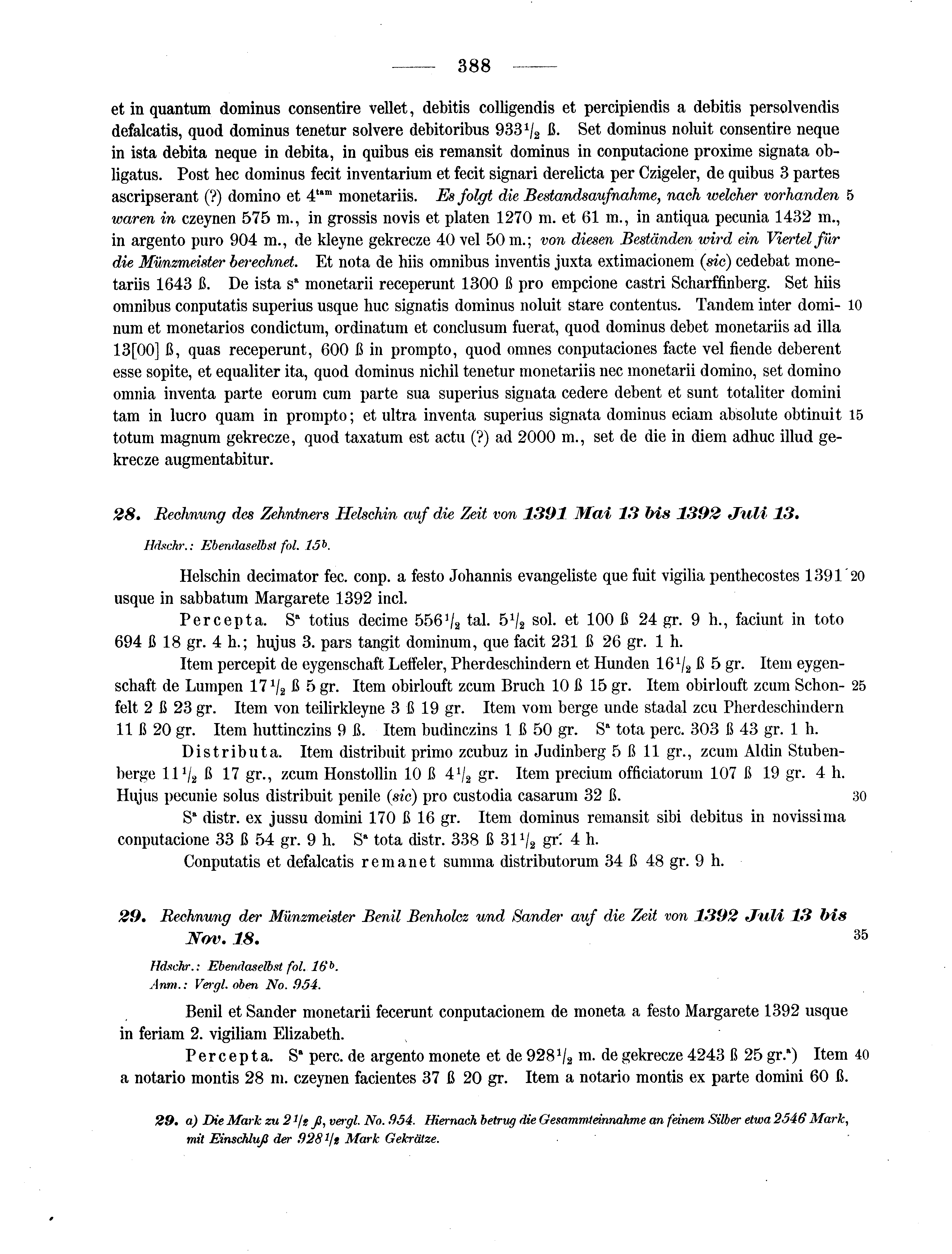 Historische Urkunde Seite 388 aus Band cds2_13