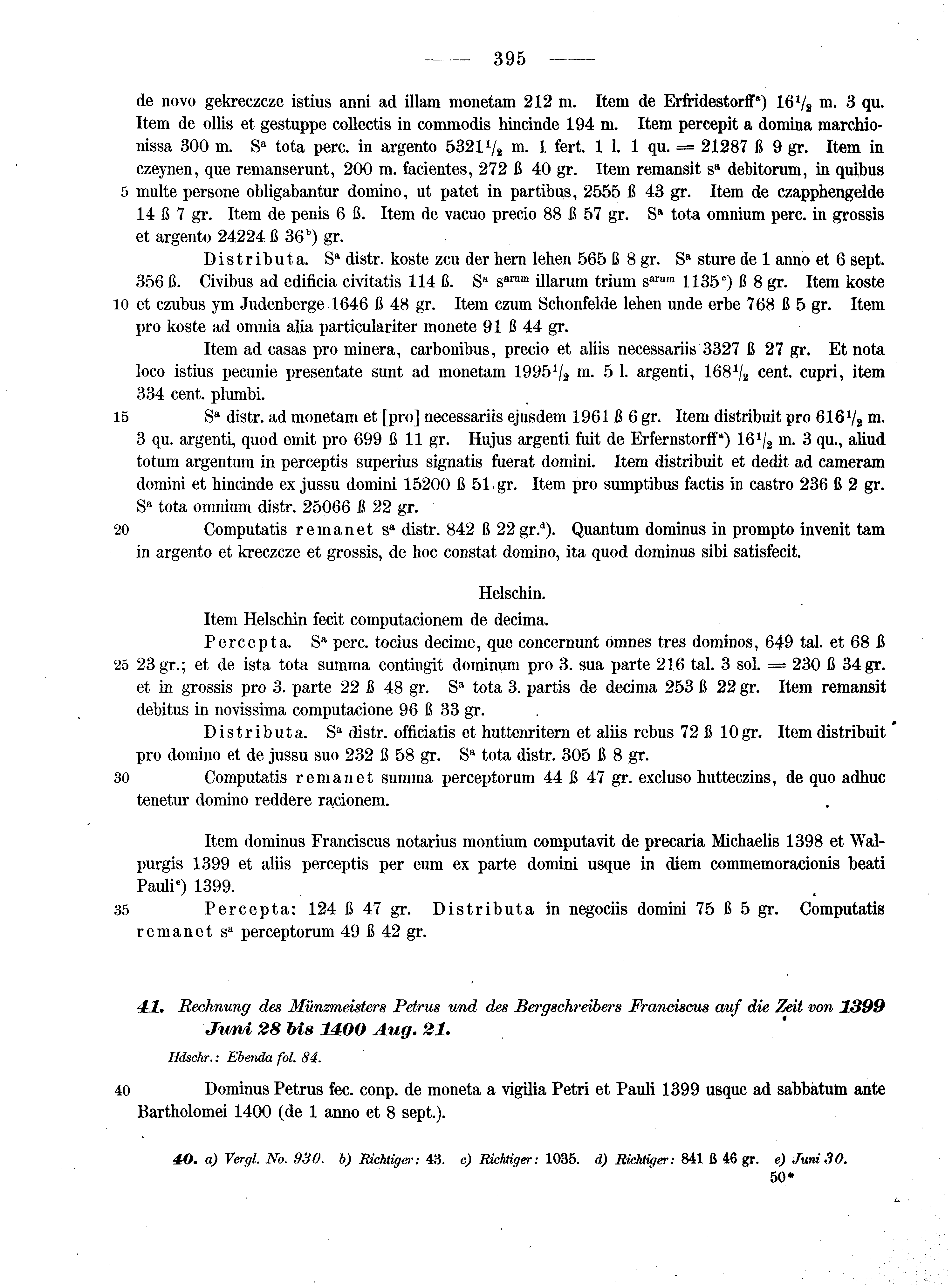 Historische Urkunde Seite 395 aus Band cds2_13