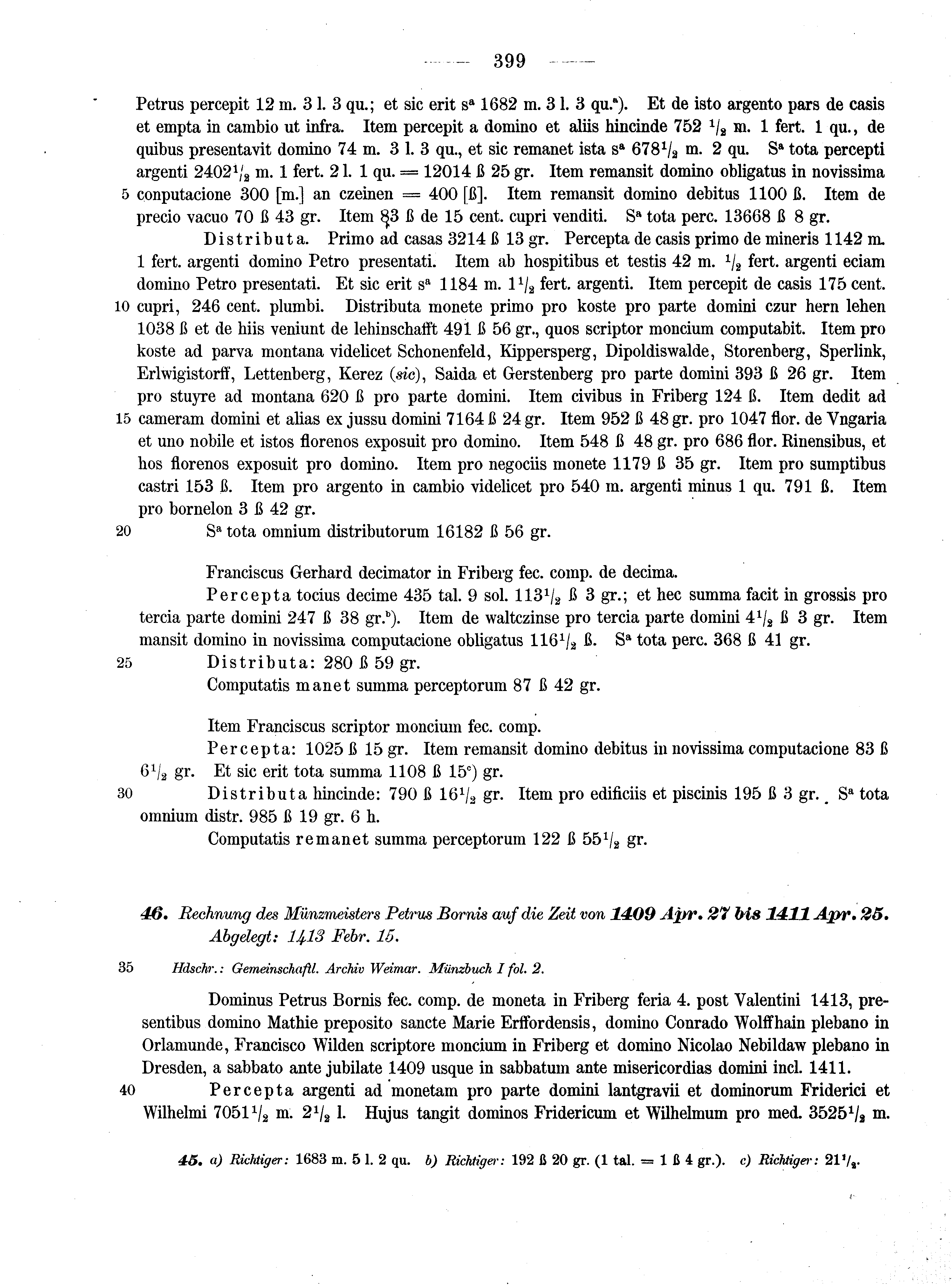 Historische Urkunde Seite 399 aus Band cds2_13