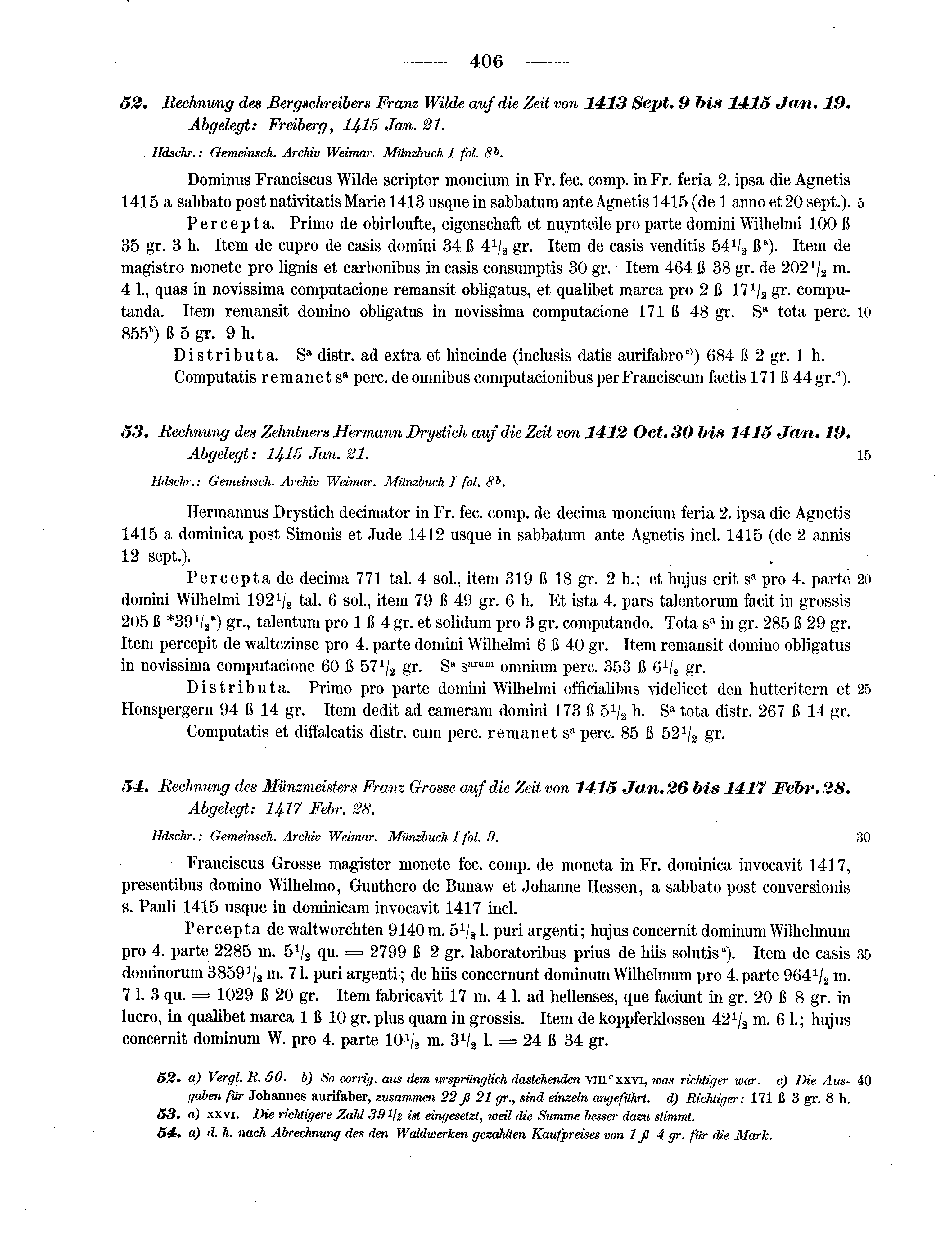 Historische Urkunde Seite 406 aus Band cds2_13