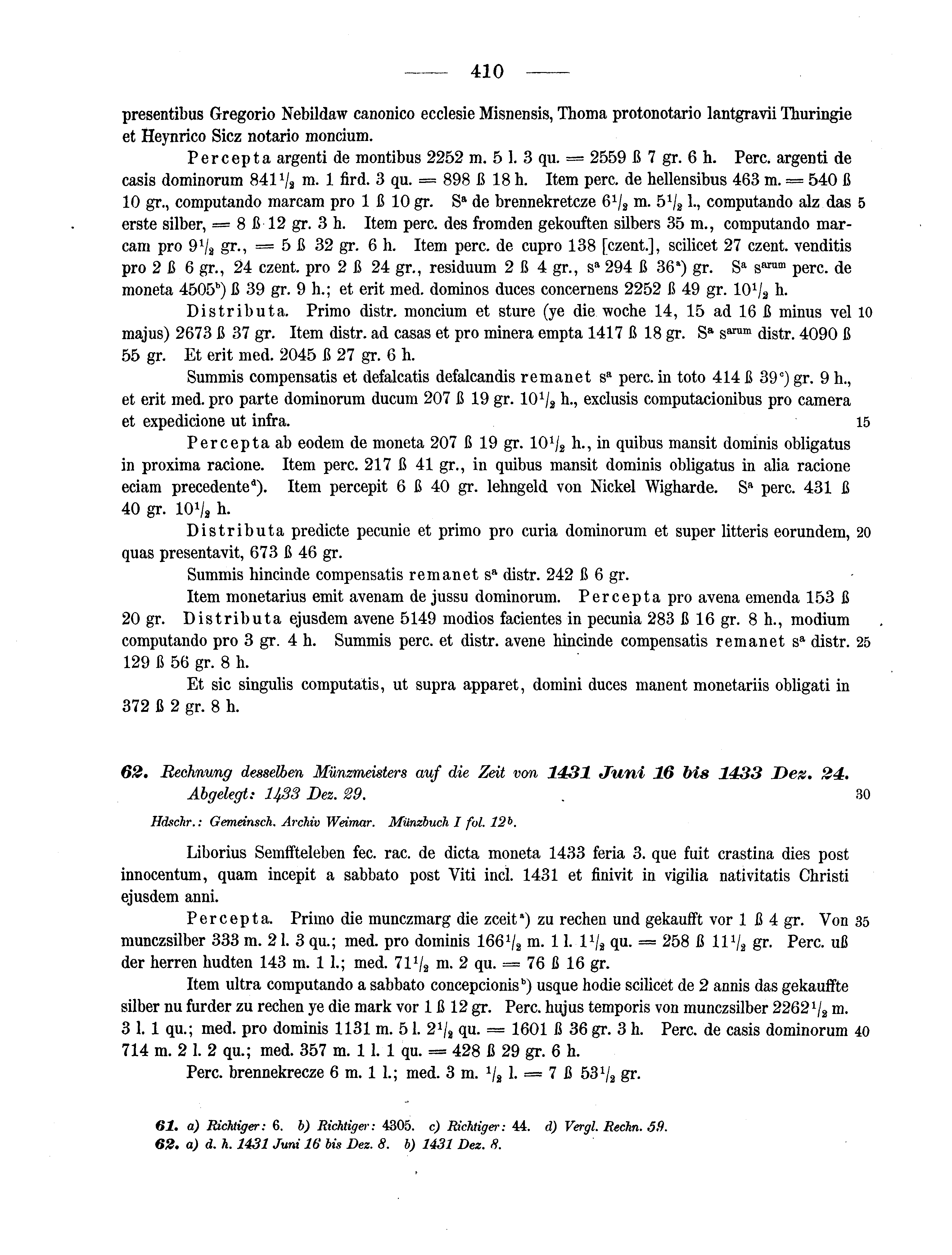Historische Urkunde Seite 410 aus Band cds2_13