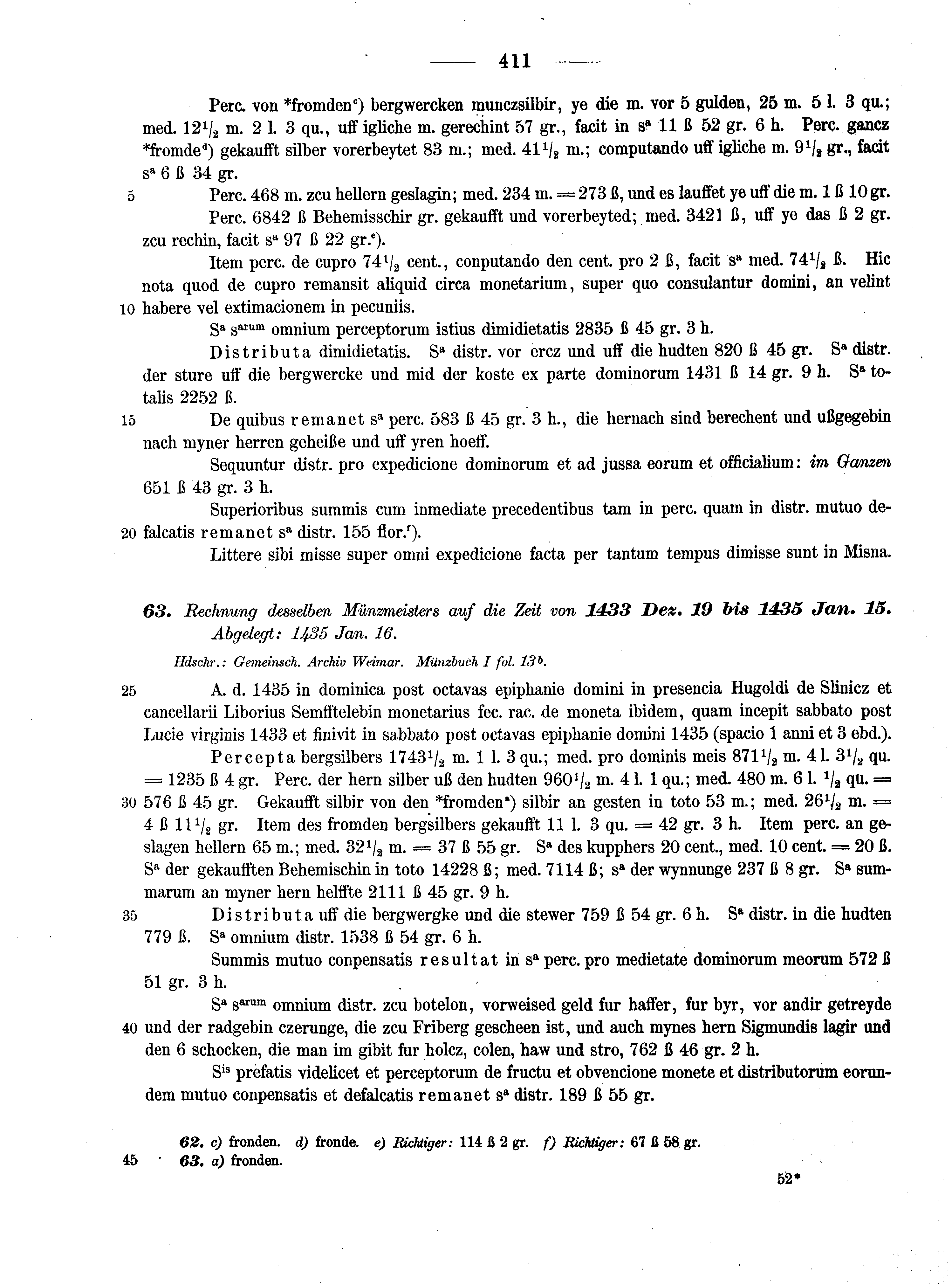 Historische Urkunde Seite 411 aus Band cds2_13