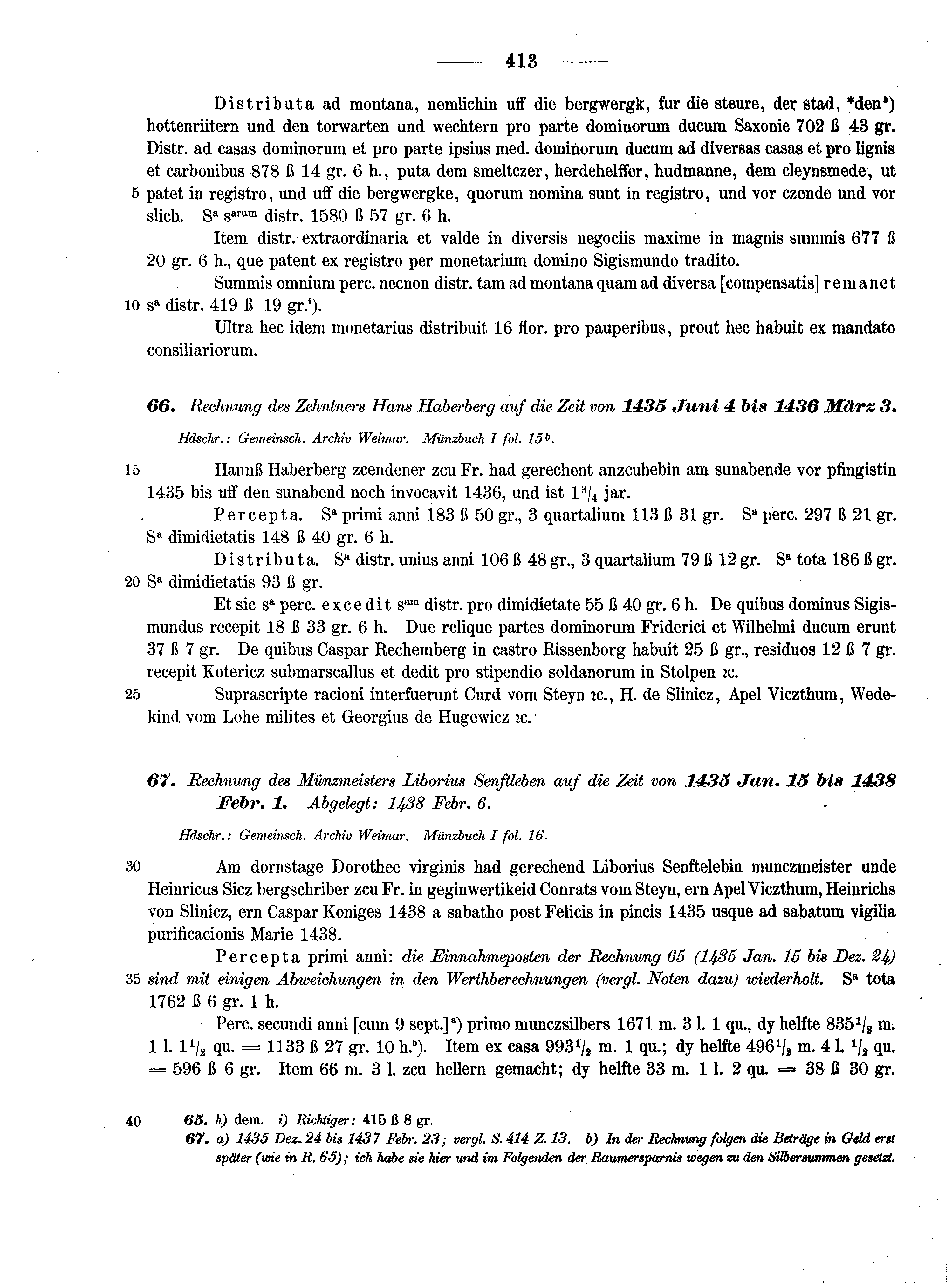 Historische Urkunde Seite 413 aus Band cds2_13