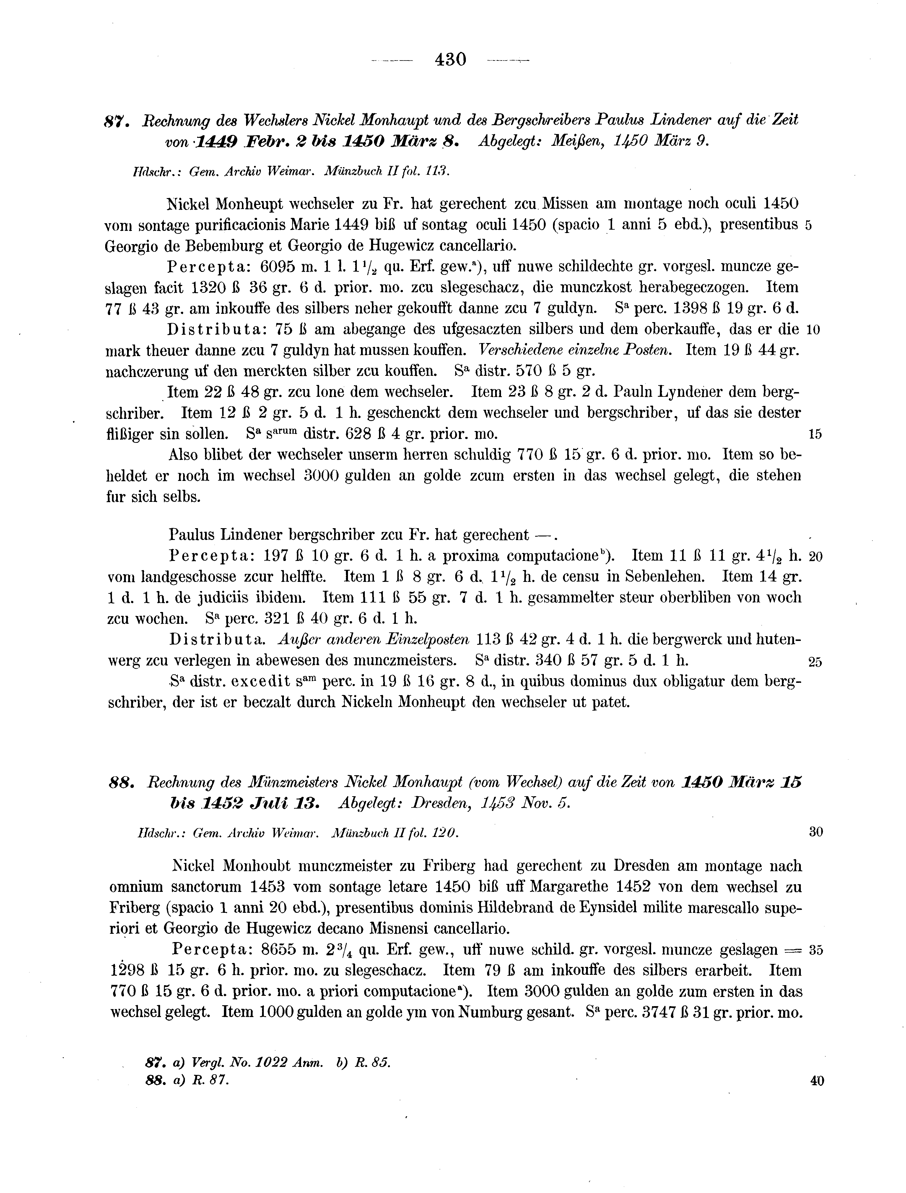 Historische Urkunde Seite 430 aus Band cds2_13
