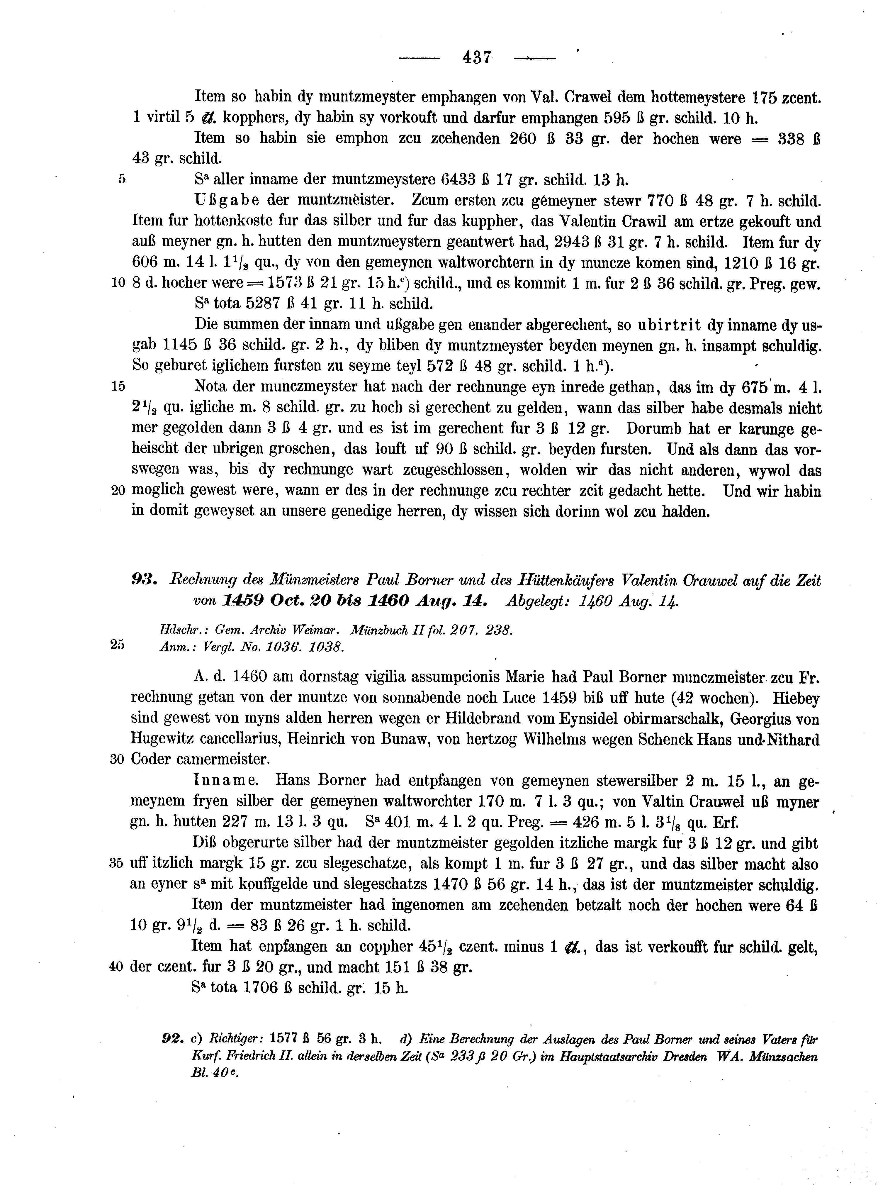Historische Urkunde Seite 437 aus Band cds2_13