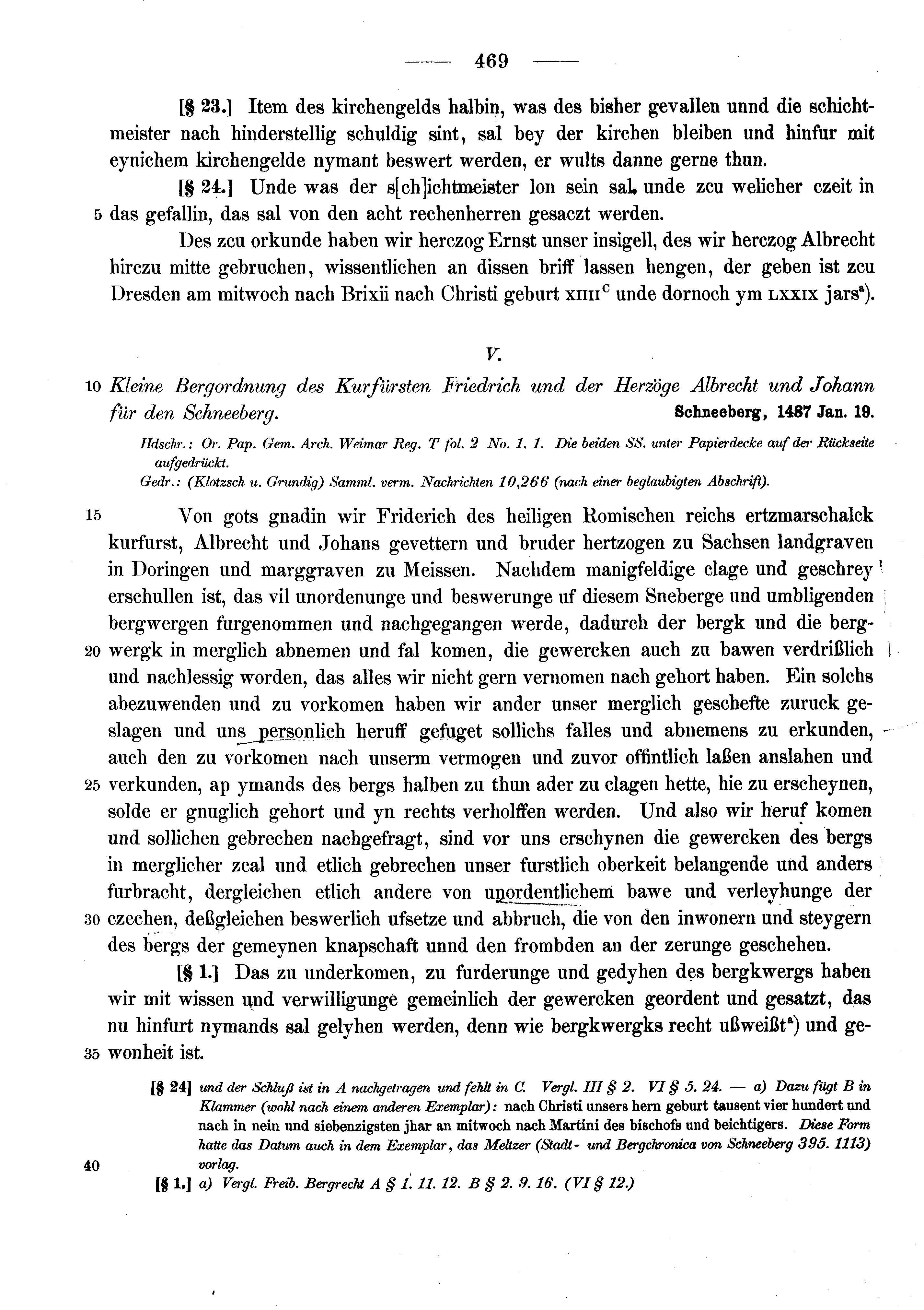 Historische Urkunde Seite 469 aus Band cds2_13