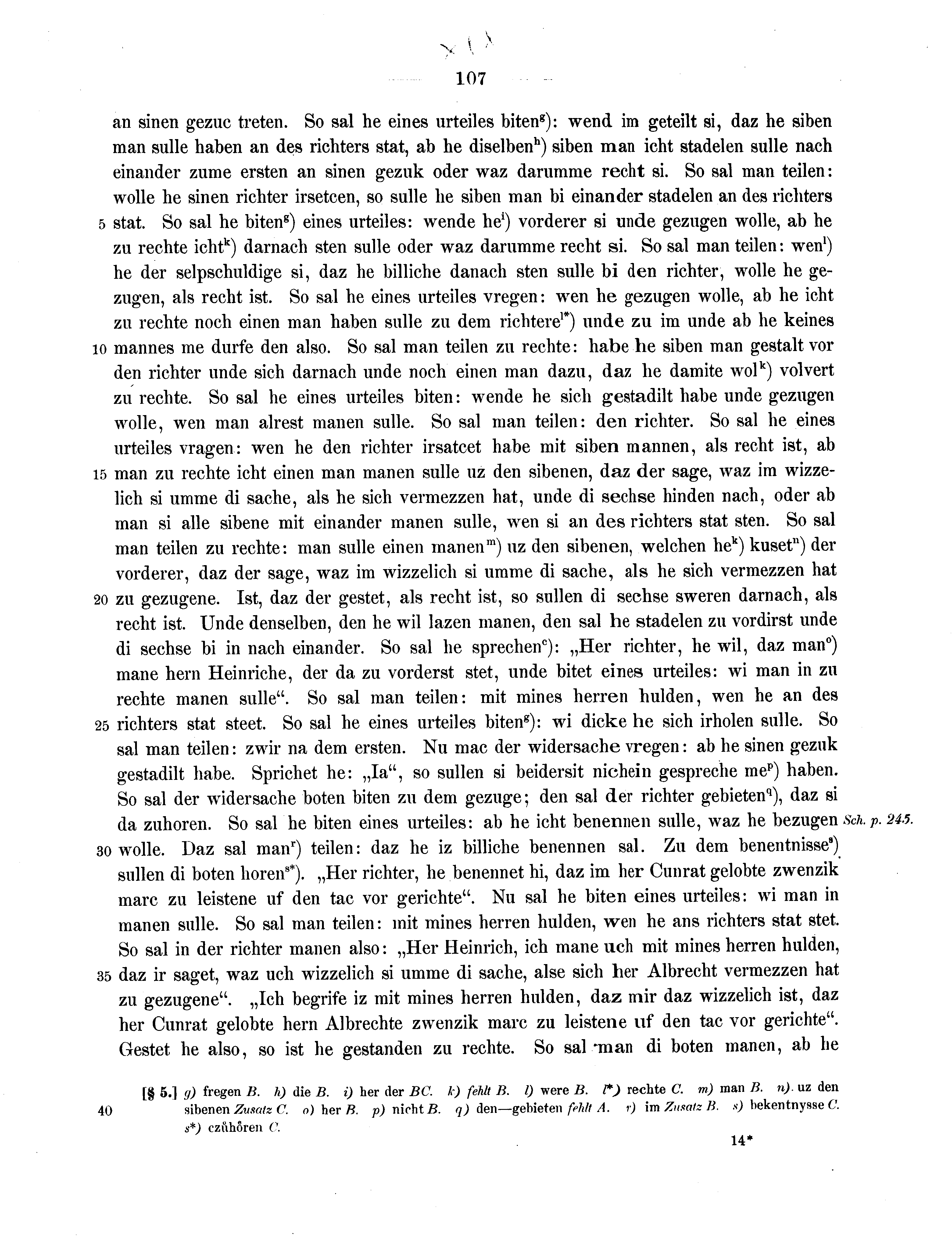 Historische Urkunde Seite 107 aus Band cds2_14