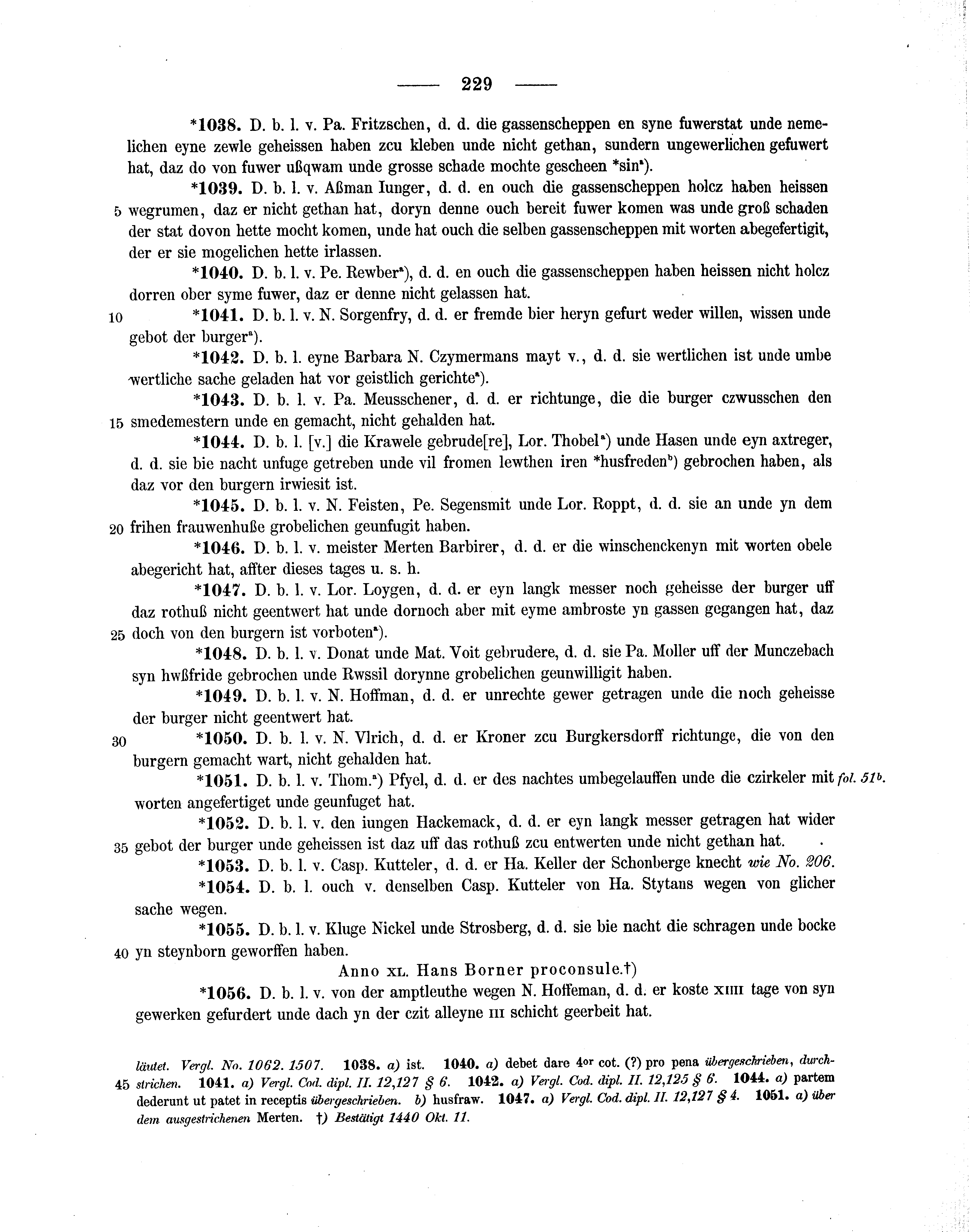 Historische Urkunde Seite 229 aus Band cds2_14