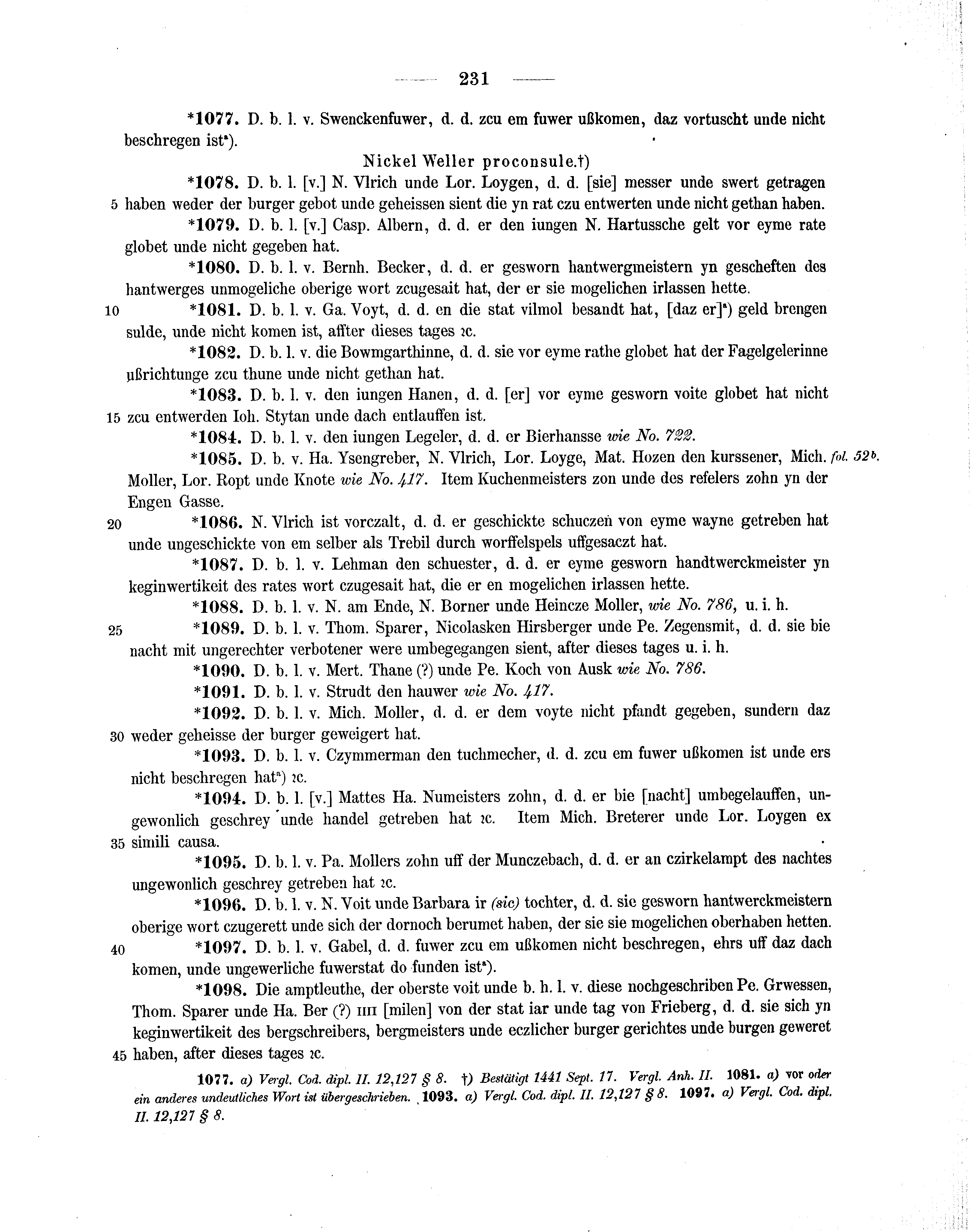 Historische Urkunde Seite 231 aus Band cds2_14