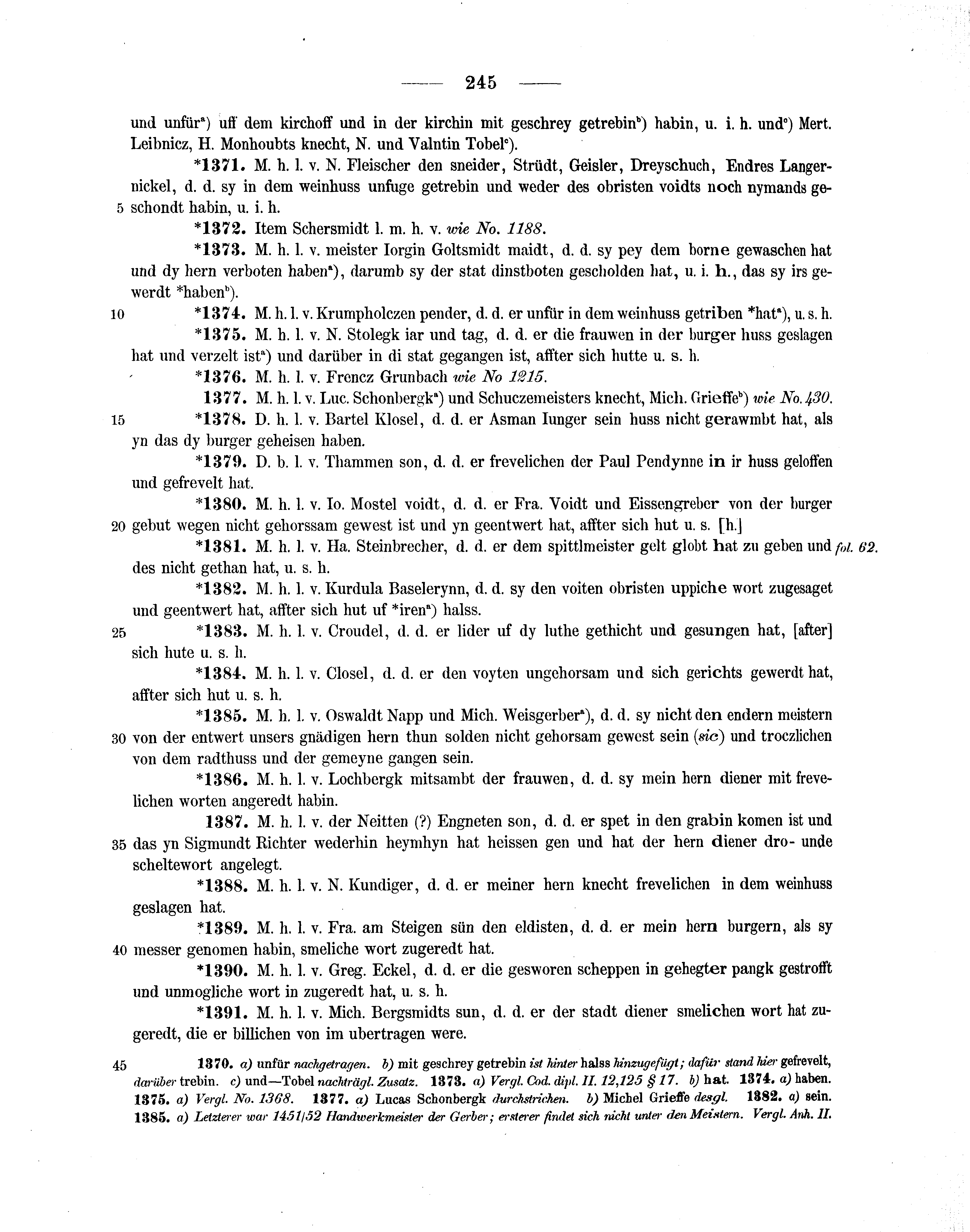 Historische Urkunde Seite 245 aus Band cds2_14