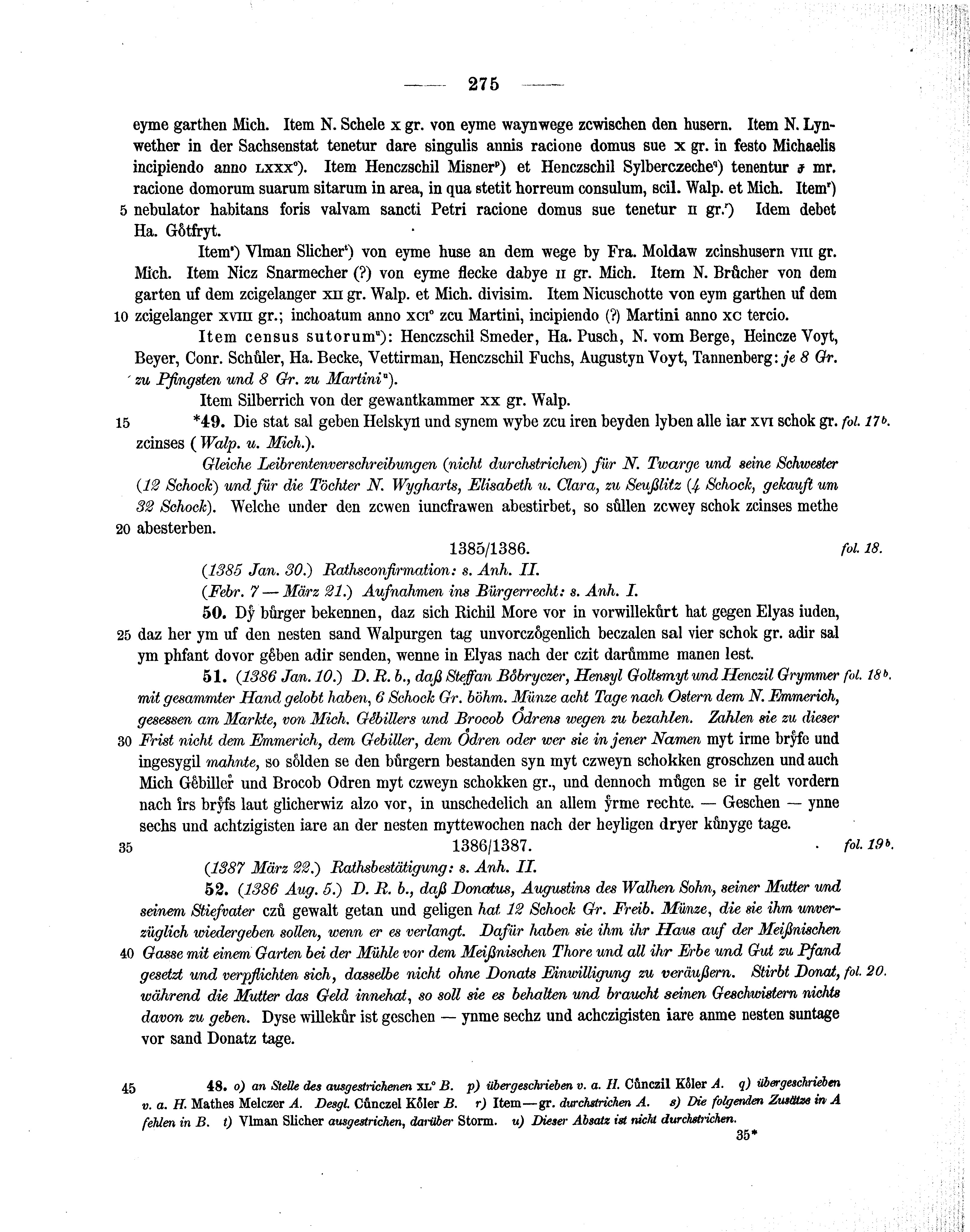 Historische Urkunde Seite 275 aus Band cds2_14
