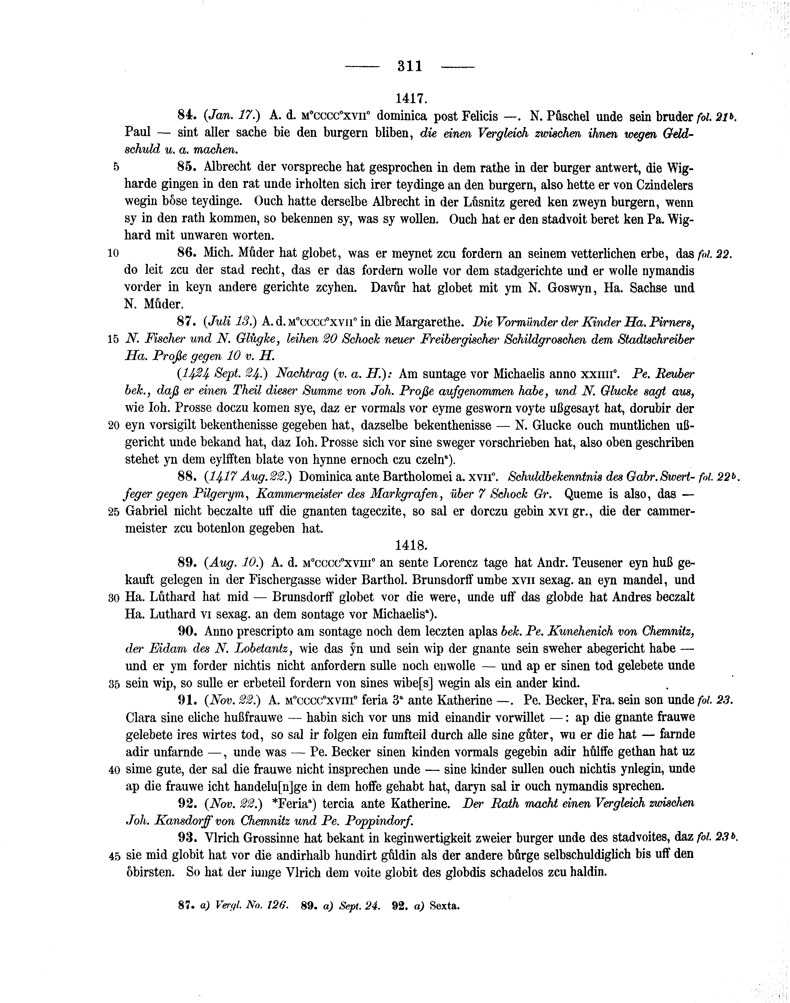 Historische Urkunde Seite 311 aus Band cds2_14