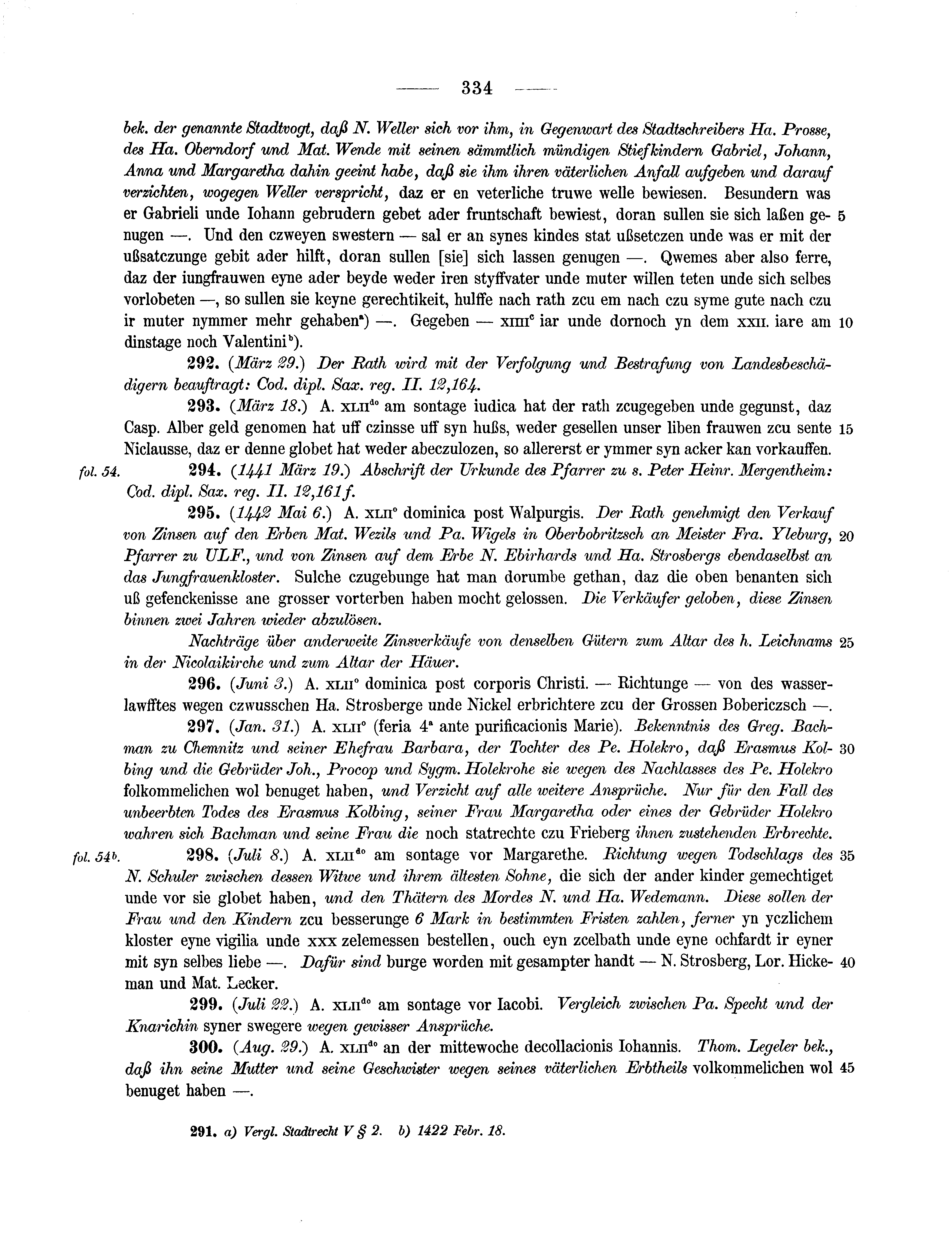 Historische Urkunde Seite 334 aus Band cds2_14