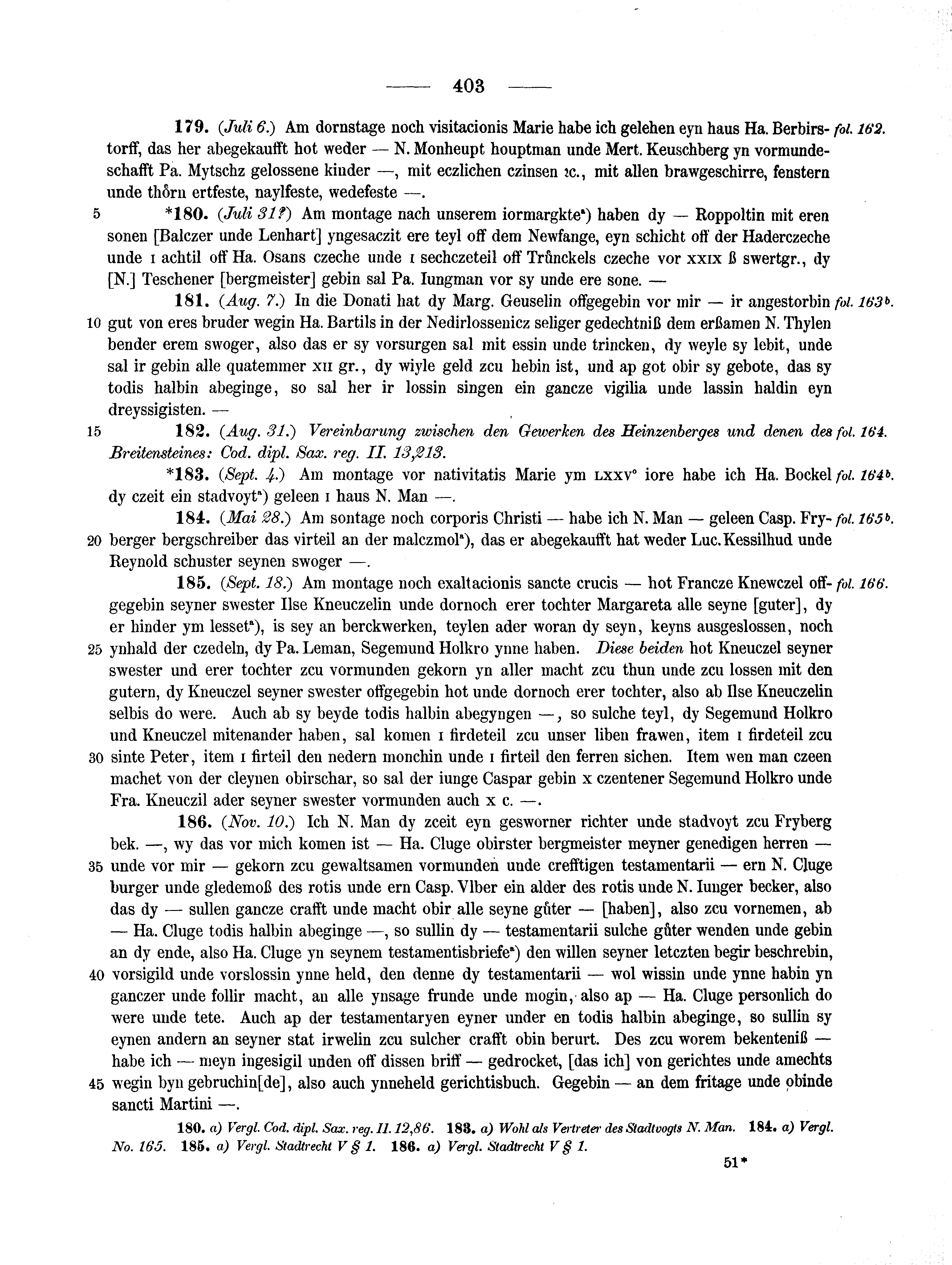 Historische Urkunde Seite 403 aus Band cds2_14