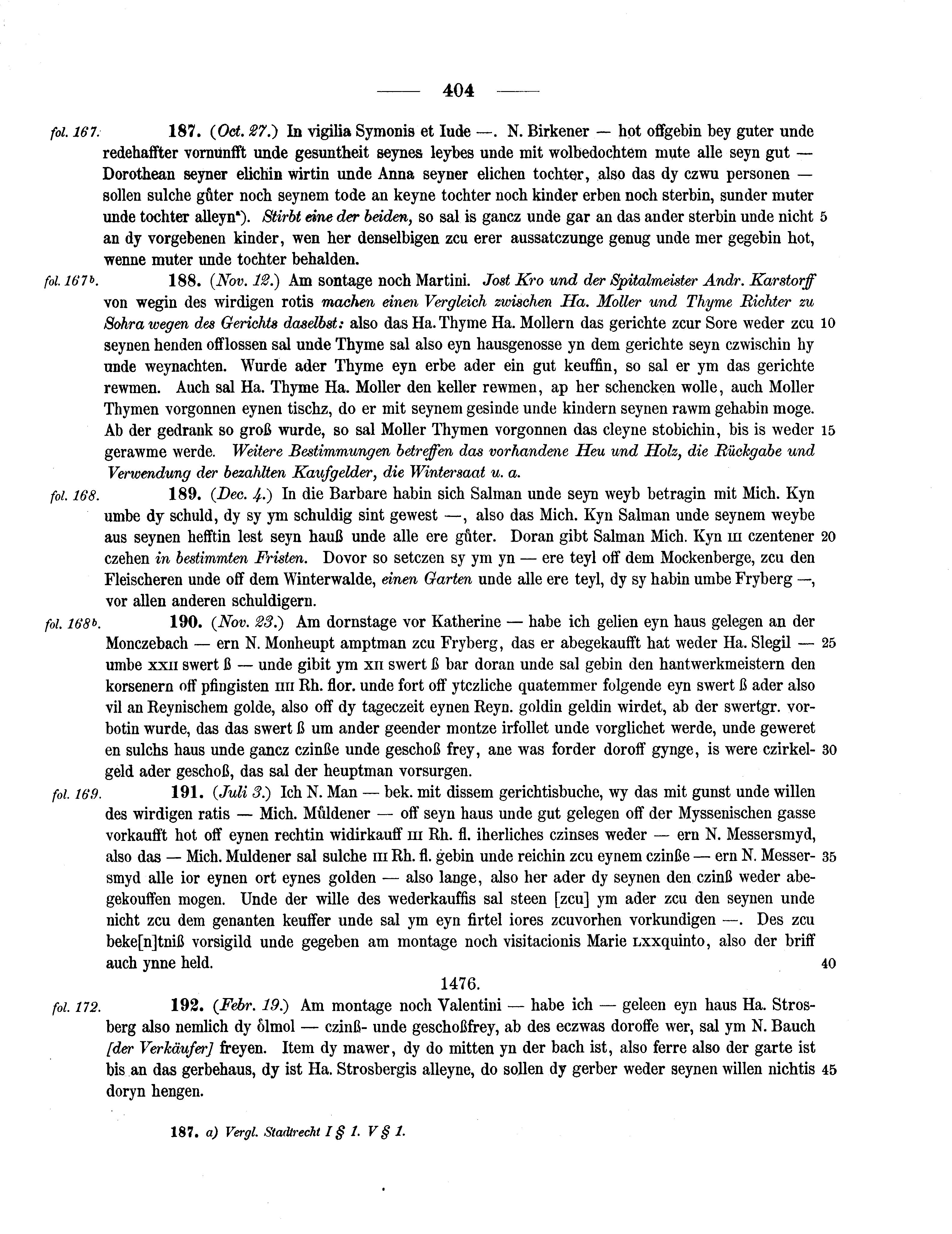 Historische Urkunde Seite 404 aus Band cds2_14