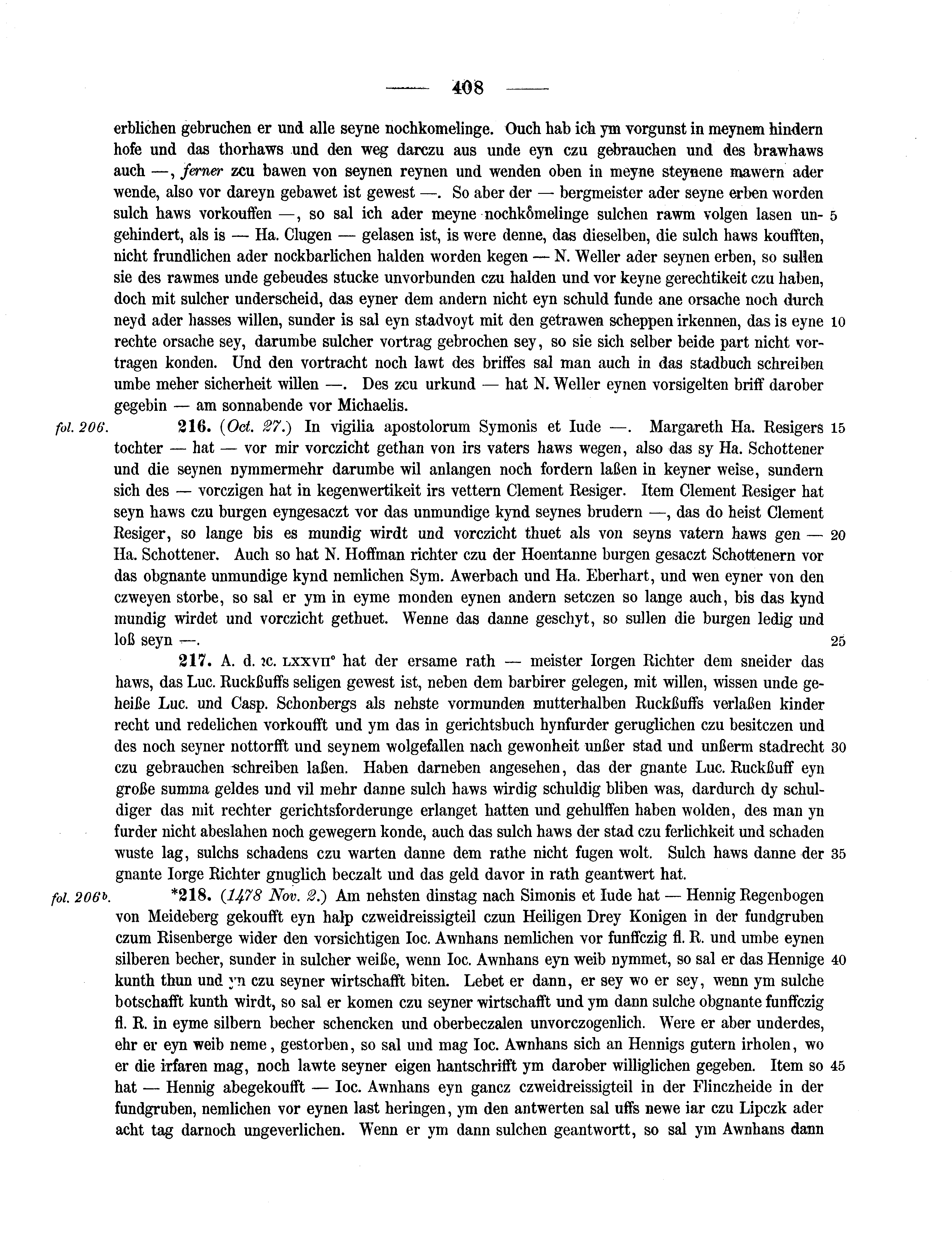 Historische Urkunde Seite 408 aus Band cds2_14