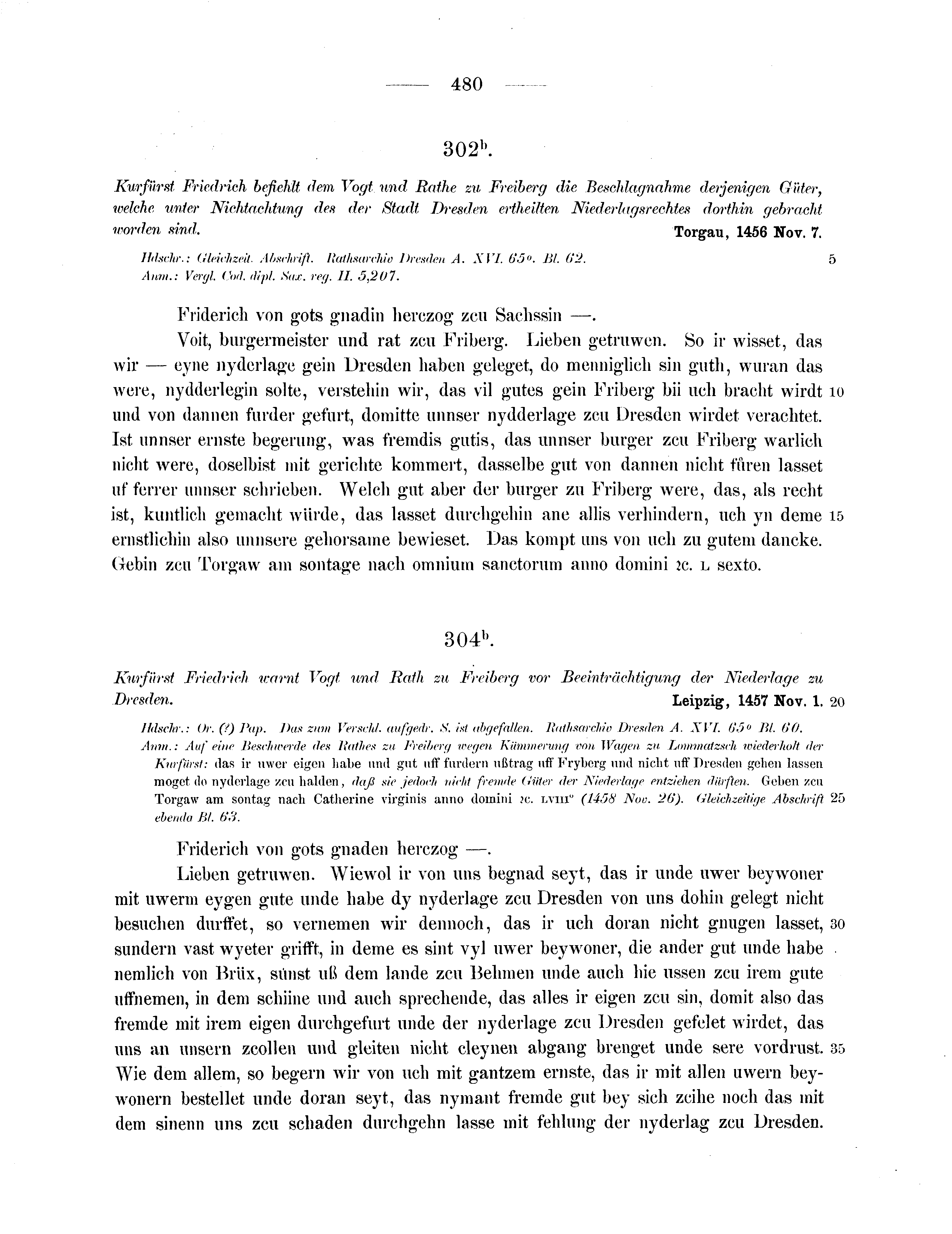 Historische Urkunde Seite 480 aus Band cds2_14