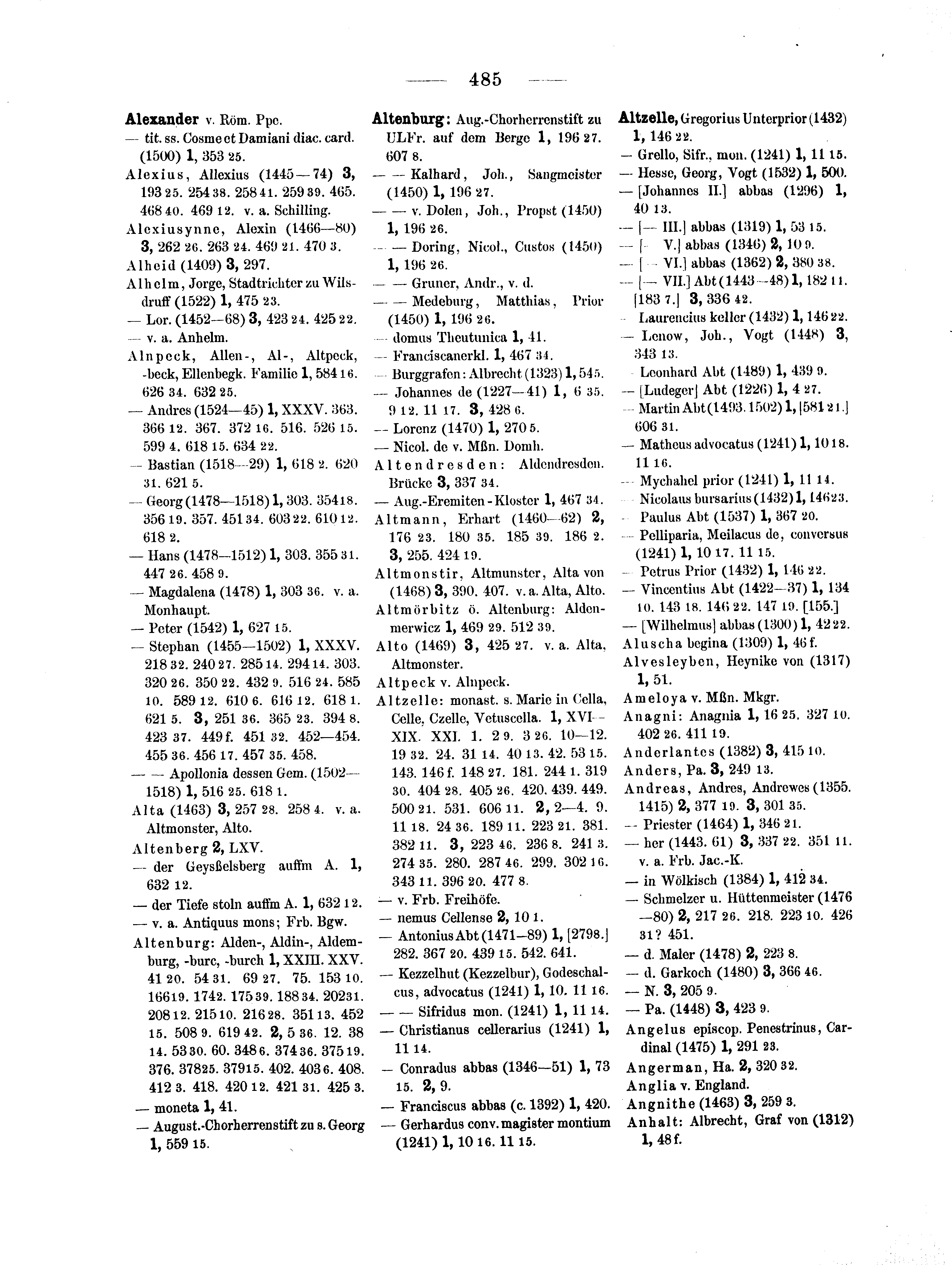 Historische Urkunde Seite 485 aus Band cds2_14