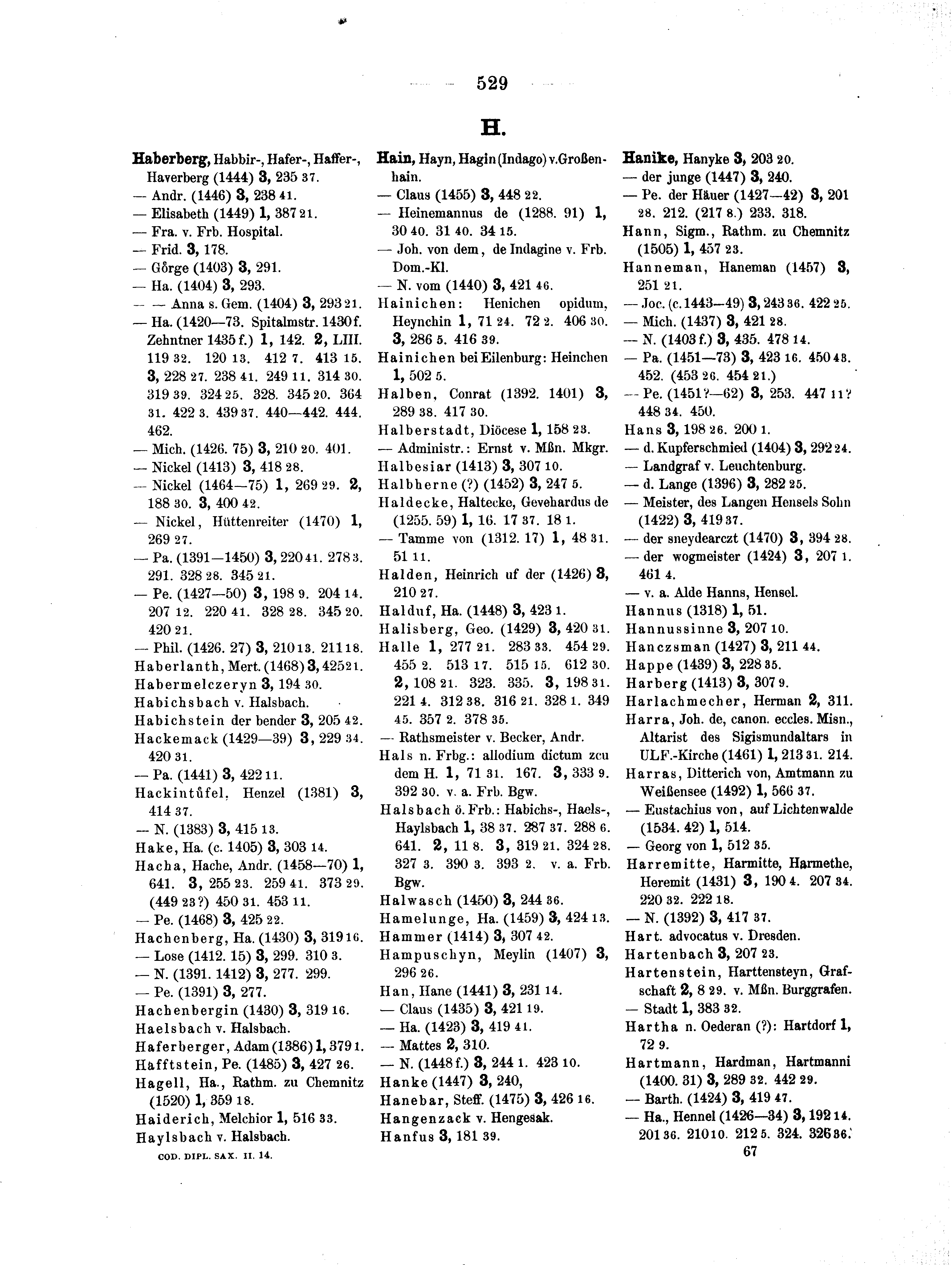 Historische Urkunde Seite 529 aus Band cds2_14