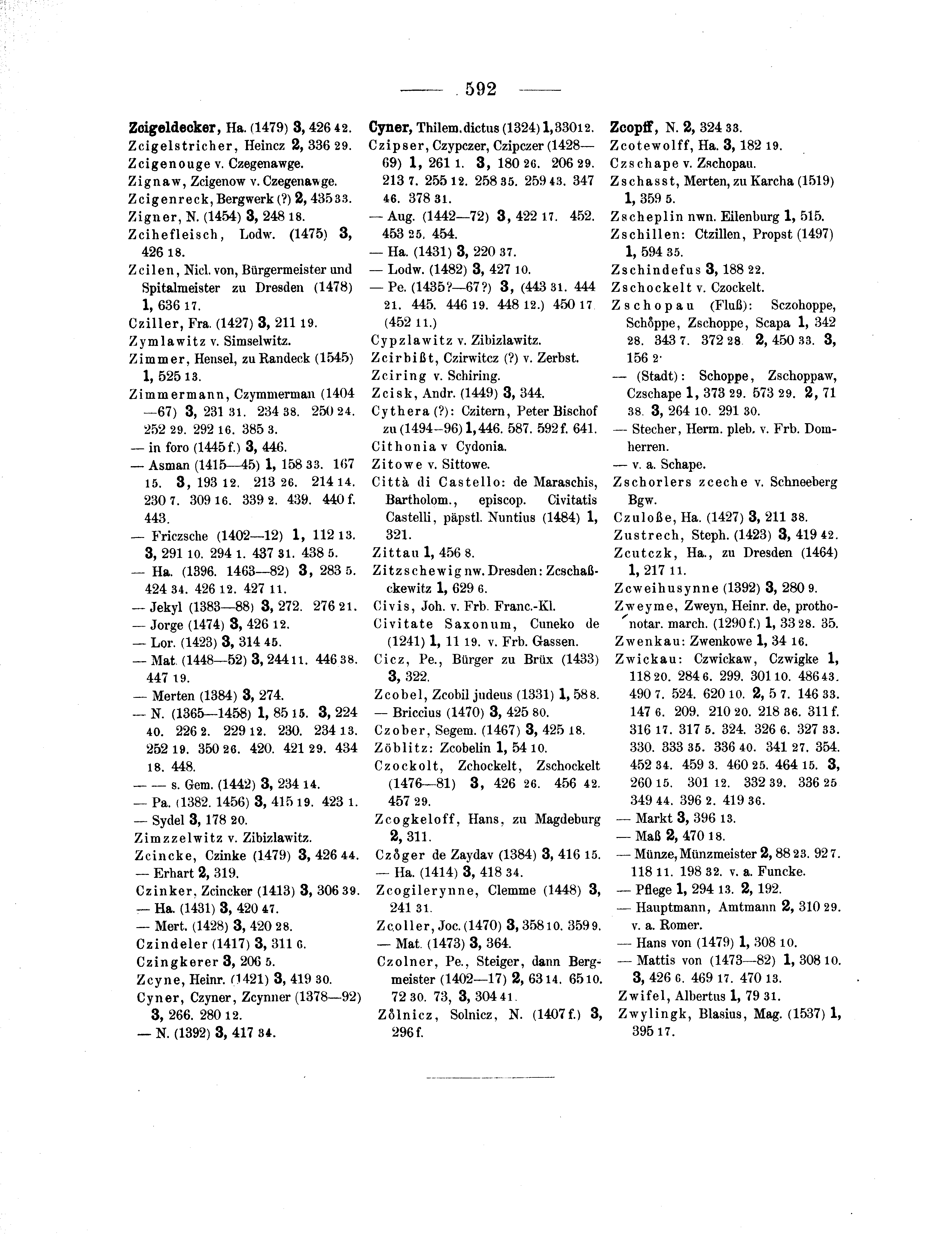 Historische Urkunde Seite 592 aus Band cds2_14