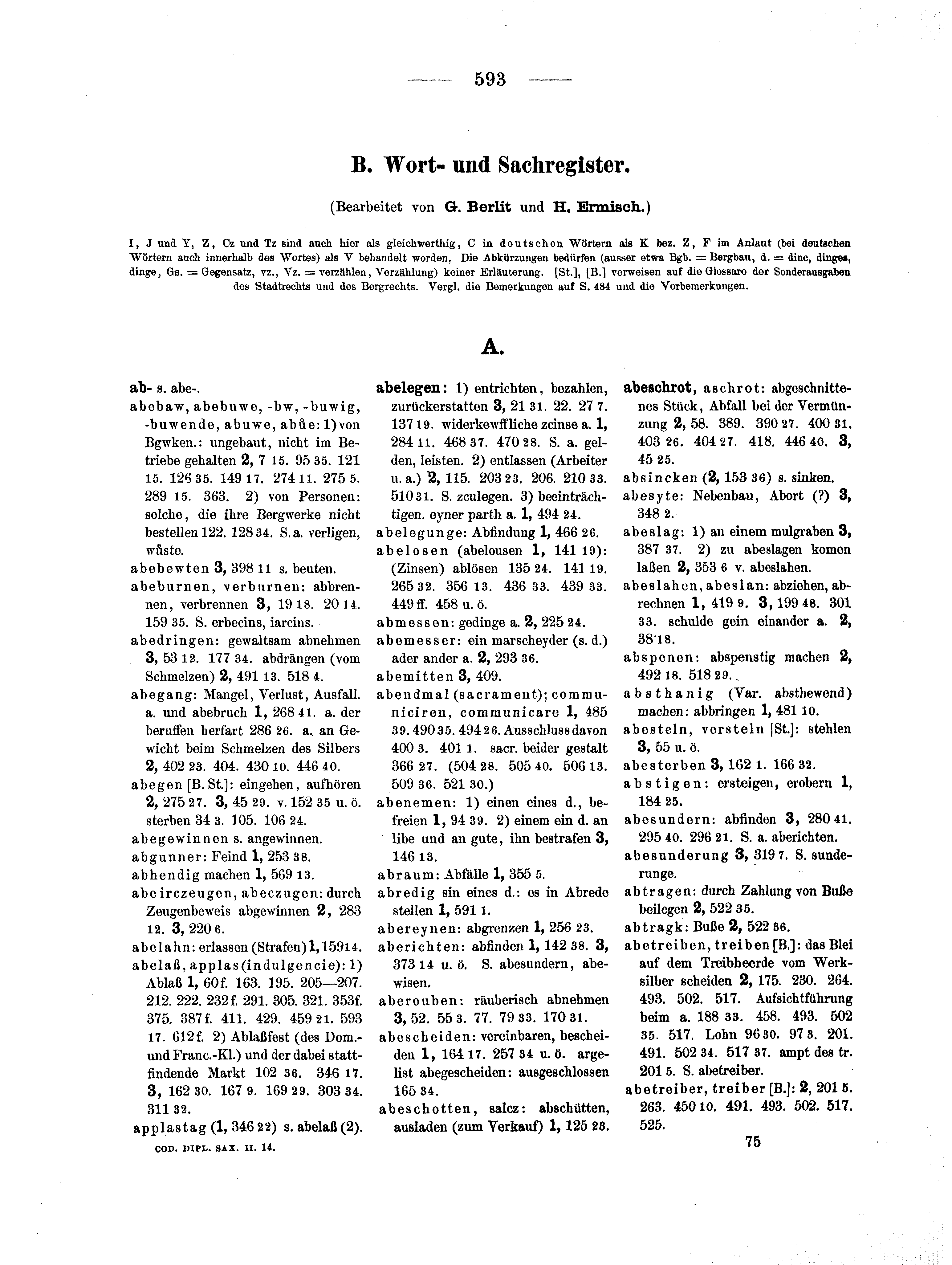 Historische Urkunde Seite 593 aus Band cds2_14